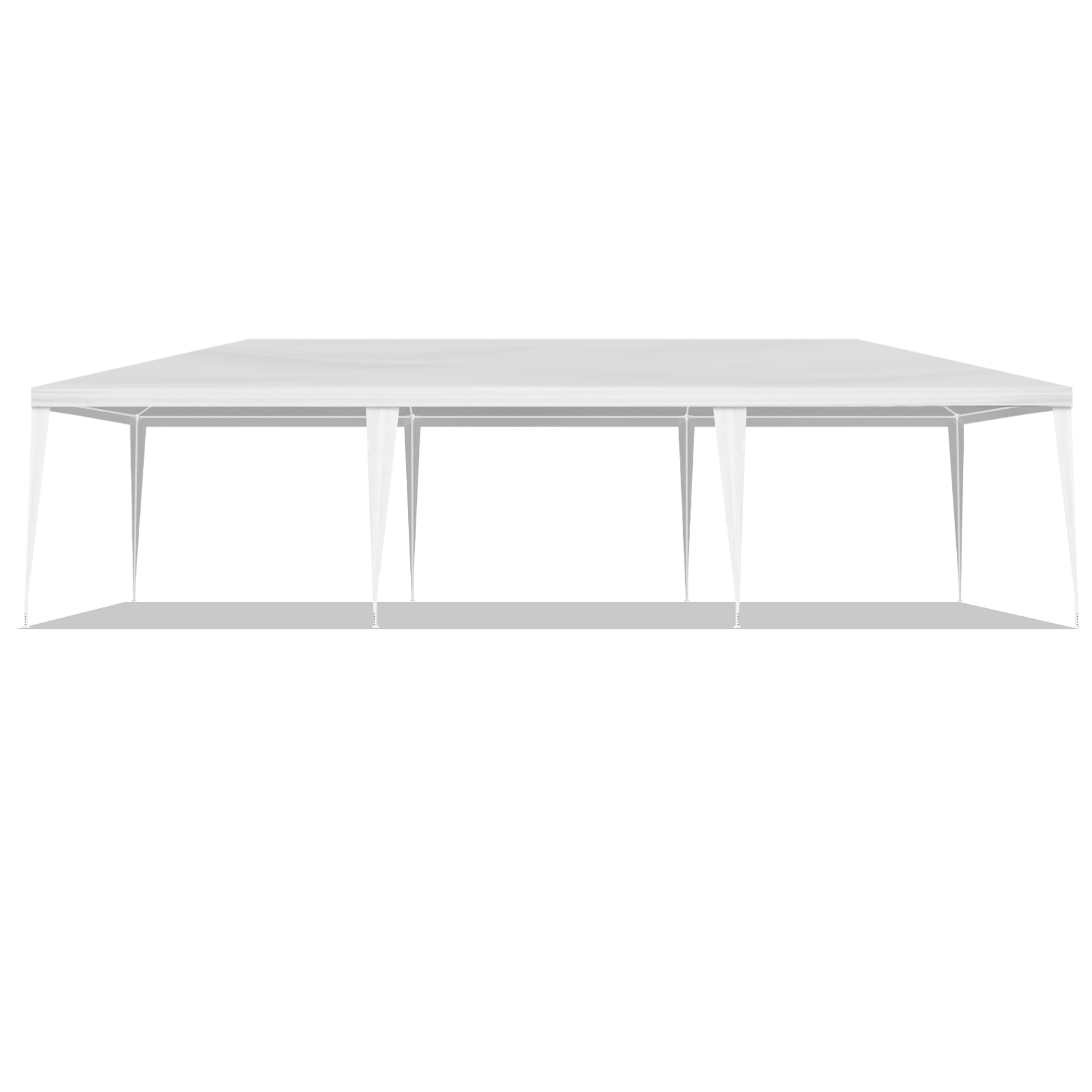 Tente party 10x30 pi blanche 5 parois gazebo cadre fer