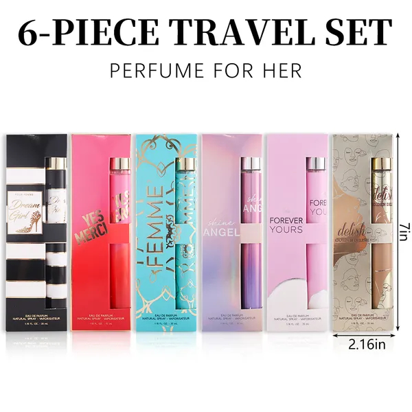 Ensemble voyage eau de parfum 6pc femme - 6 senteurs uniques