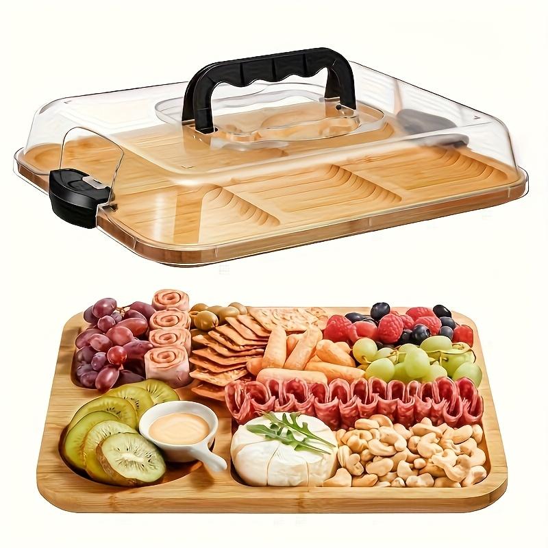 Plateau fromage couvercle acrylique transparent planche charcuterie