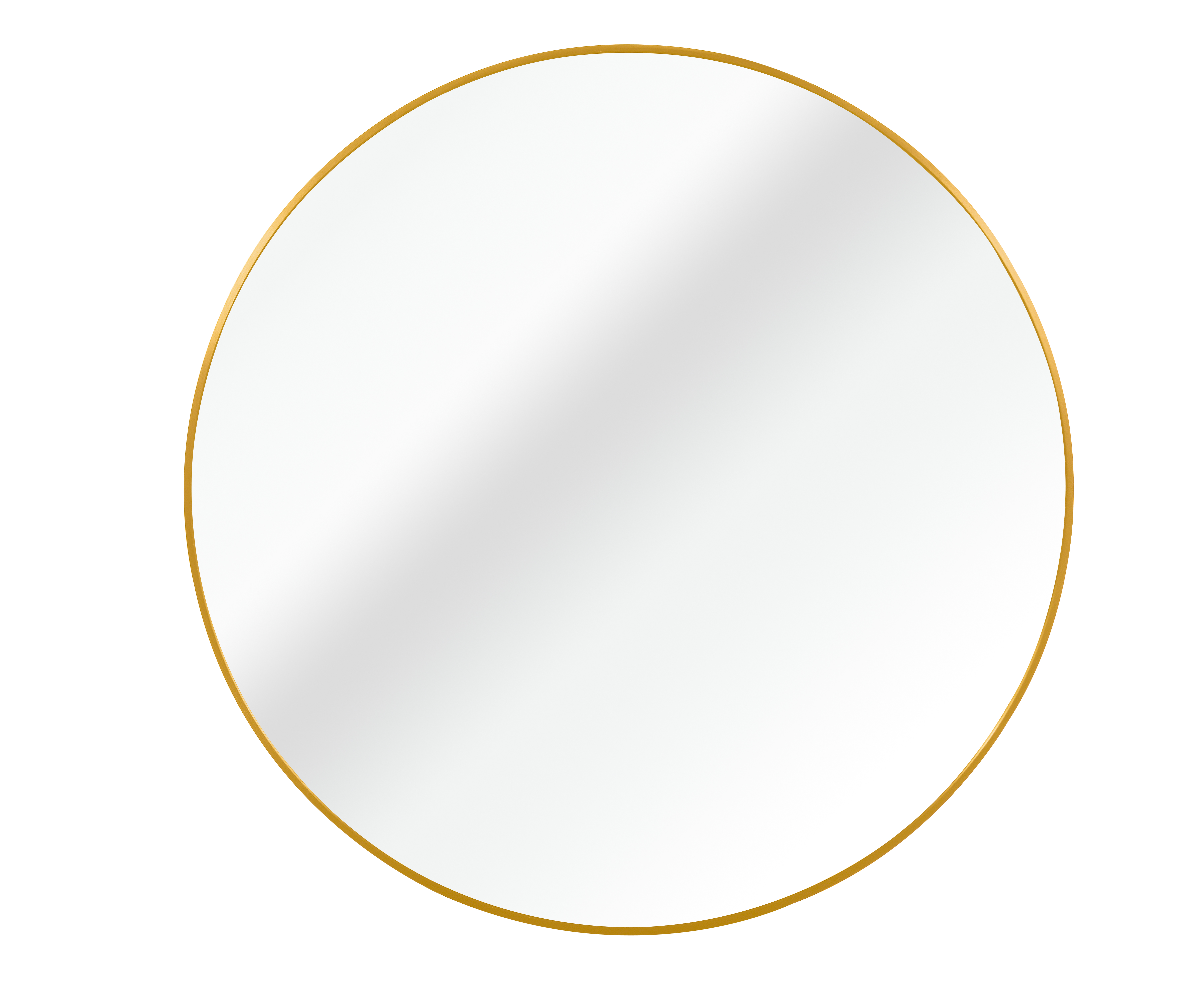 Miroir salle de bain rond Gold 20 po métal