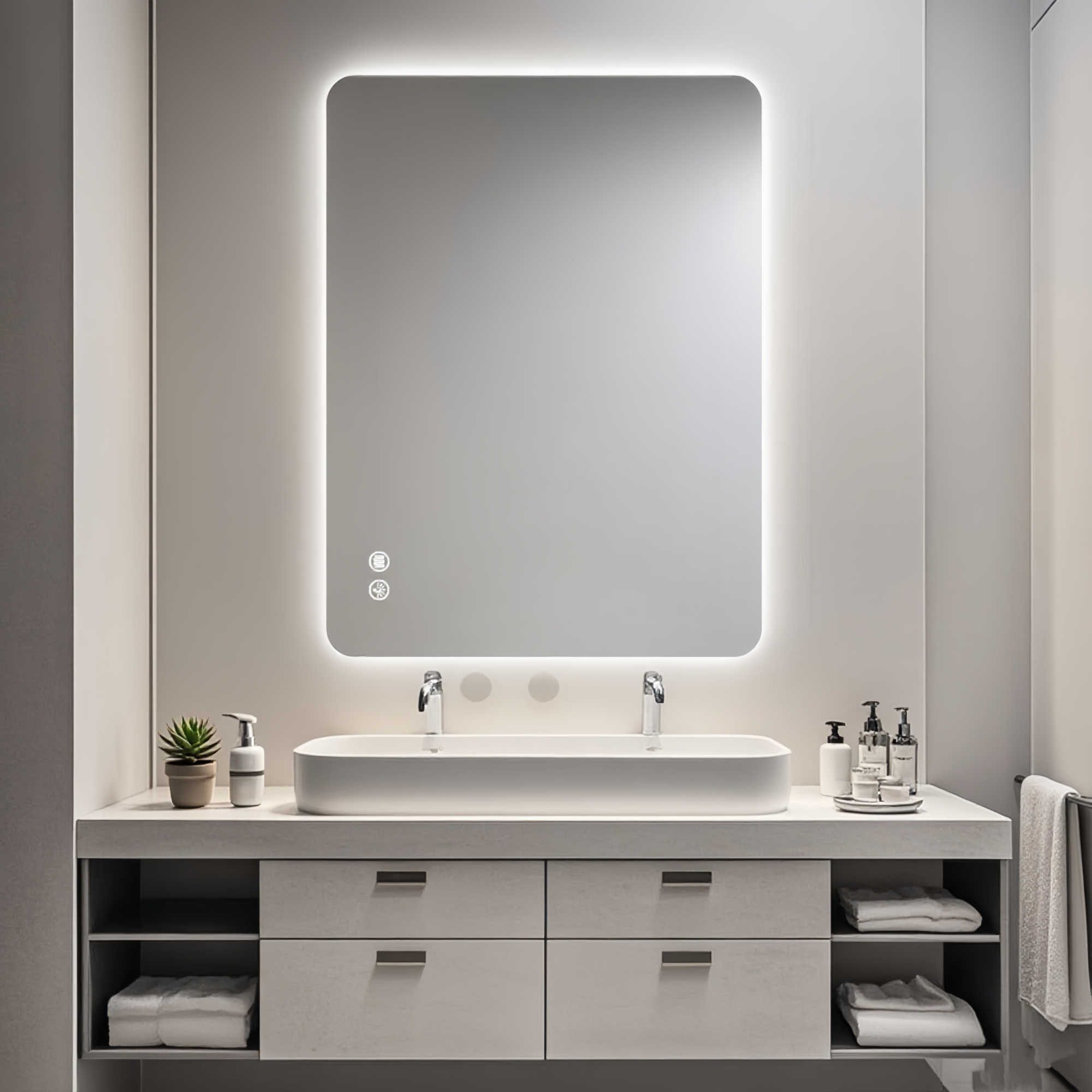 Miroir salle de bain rétroéclairé 24 x 36 po