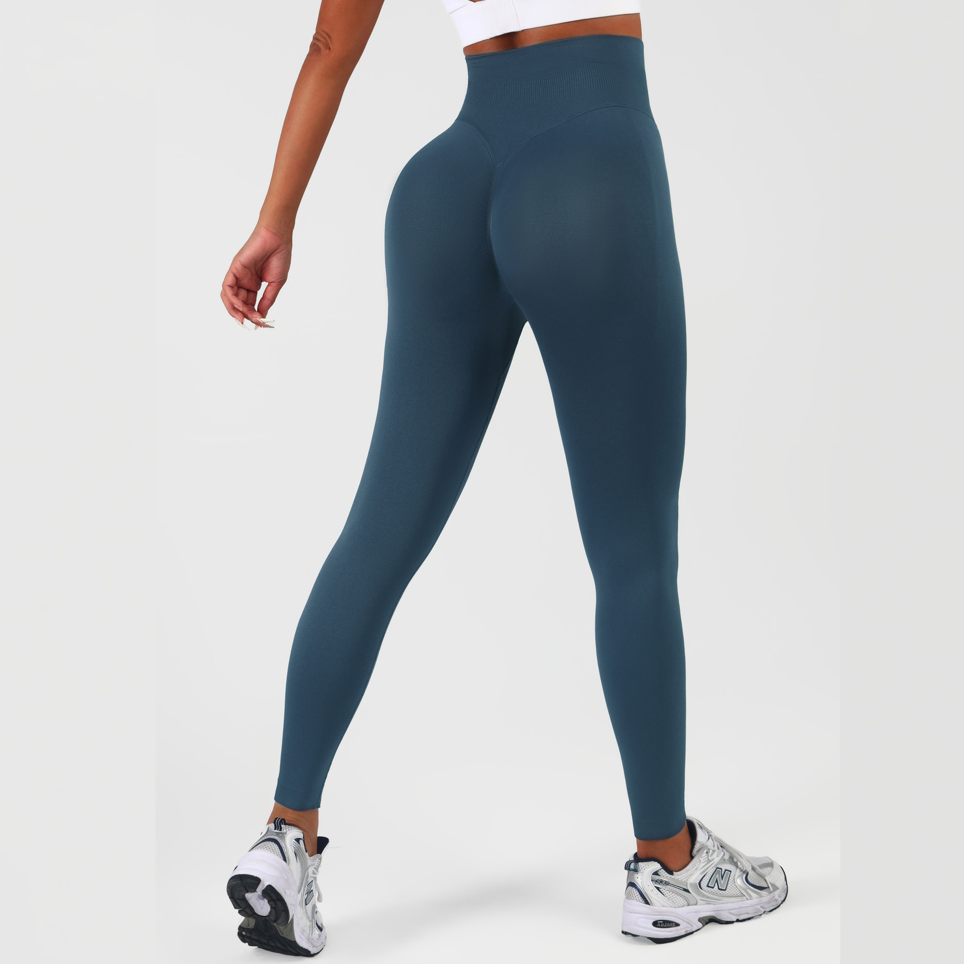 Legging femme taille haute contrôle ventre stretch yoga
