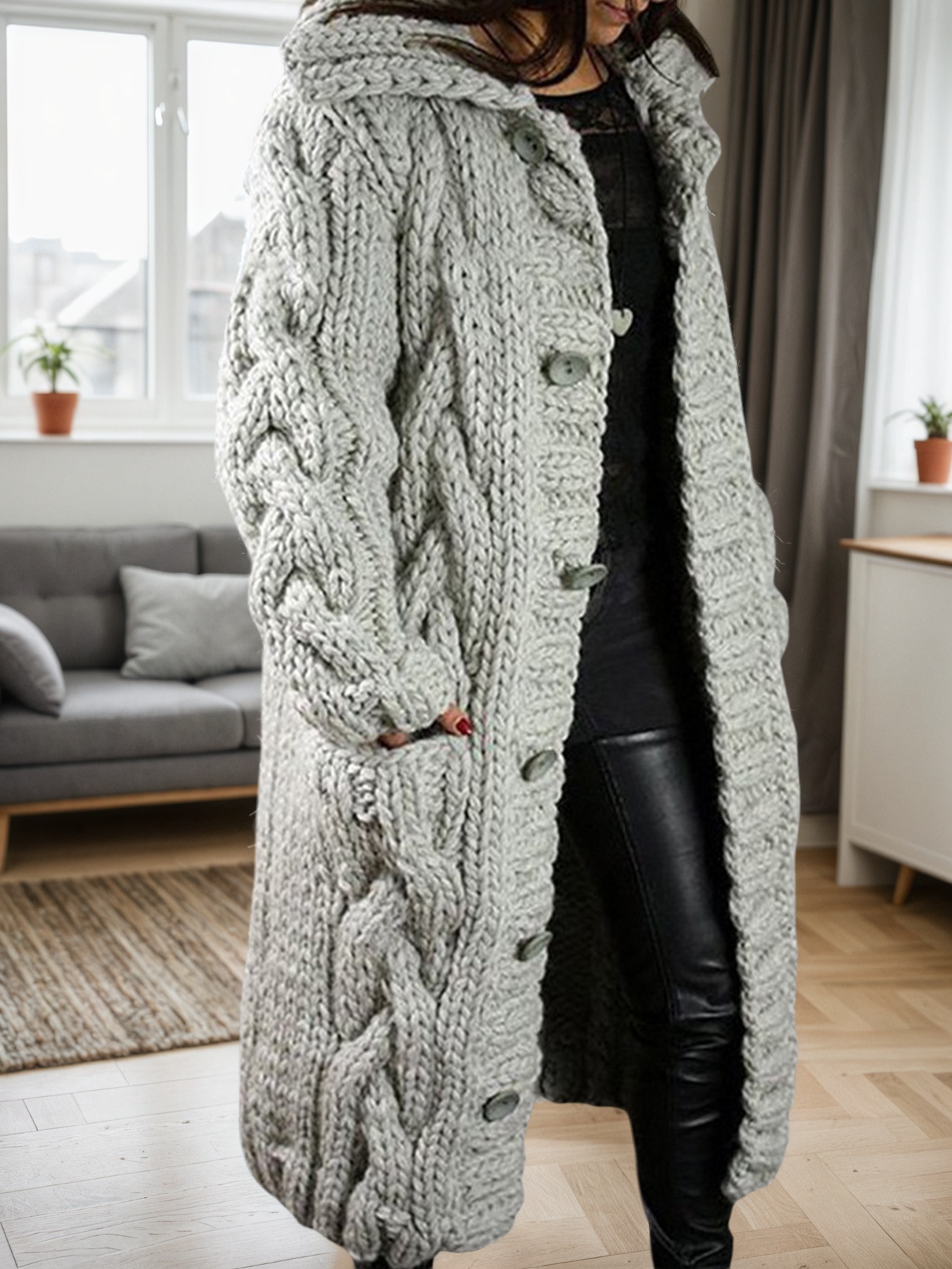 Cardigan chanvre femme grande taille confortable automne