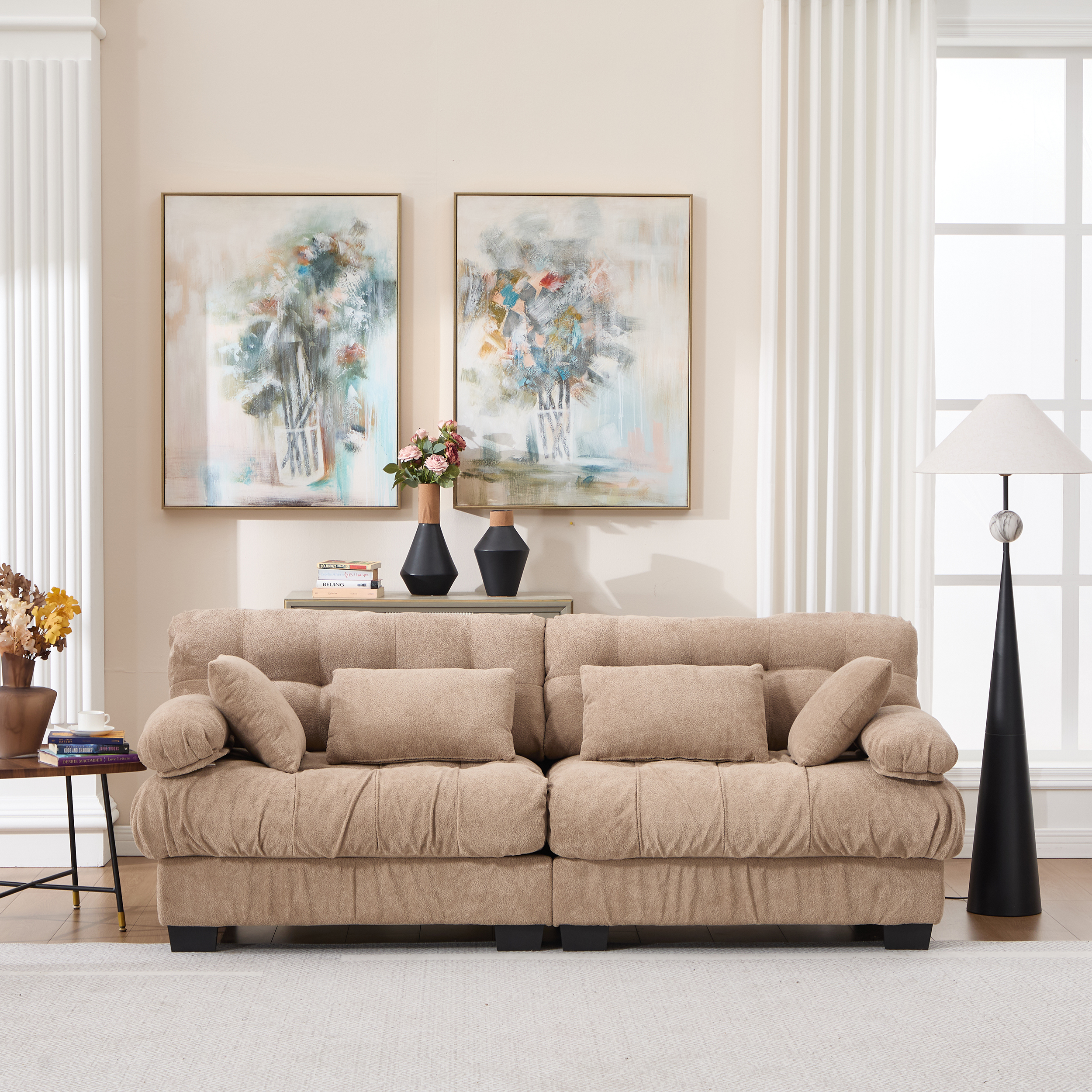 Cloud Couch sectional modulaire gris, 4 coussins
