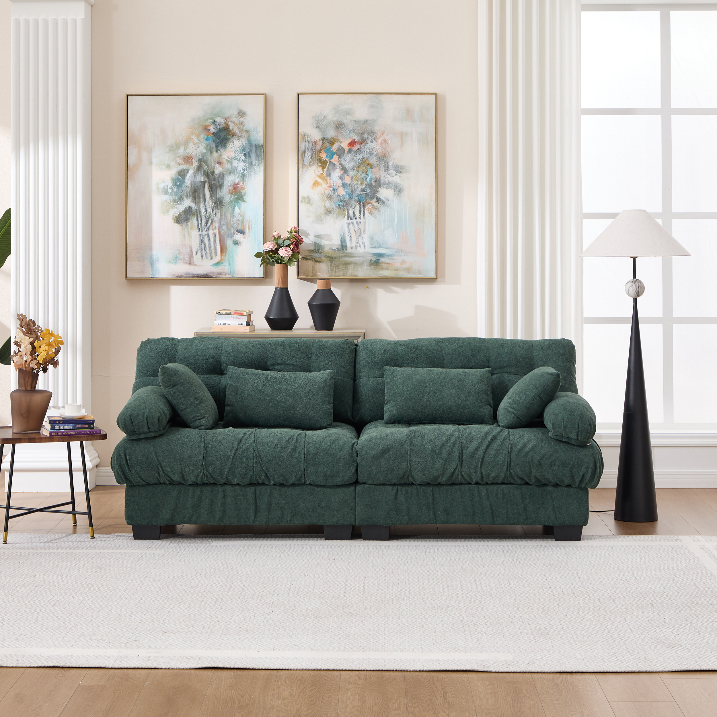 Cloud Couch sectional modulaire gris, 4 coussins