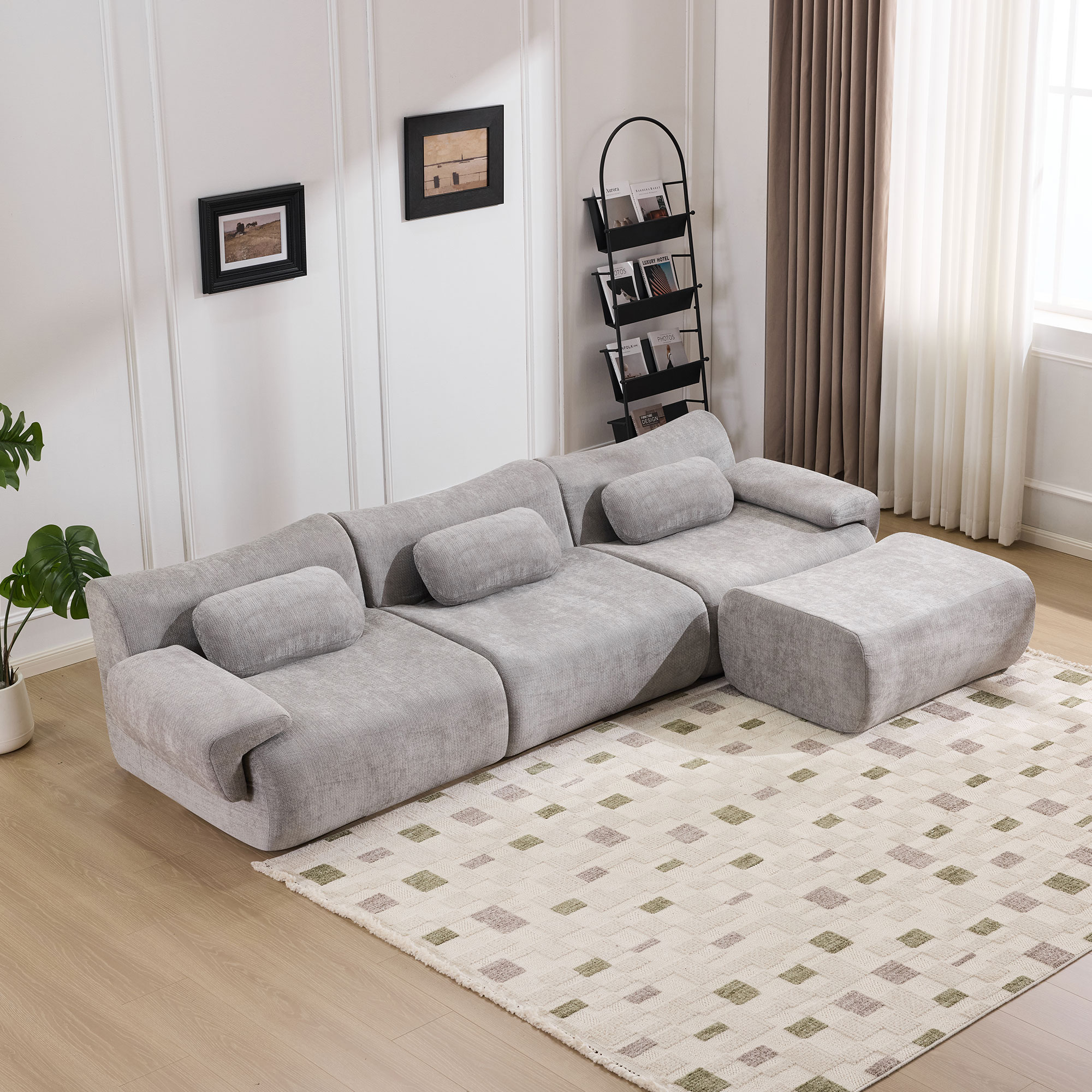 Combinaison modulaire bambou fauteuil grand confort 3+1 place