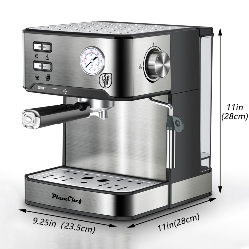 Machine espresso 20 bar mousseur lait affichage pression