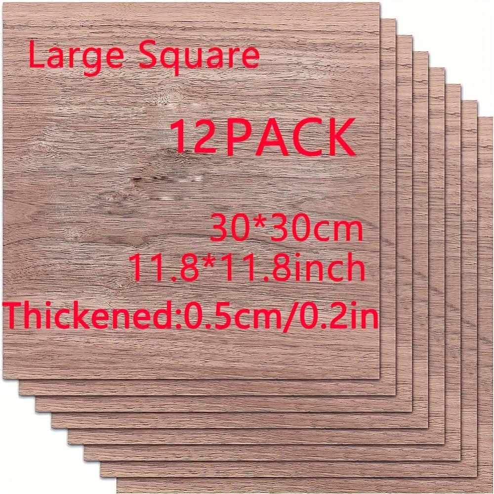 12 carrés bois noyer naturel poli bricolage artisanat