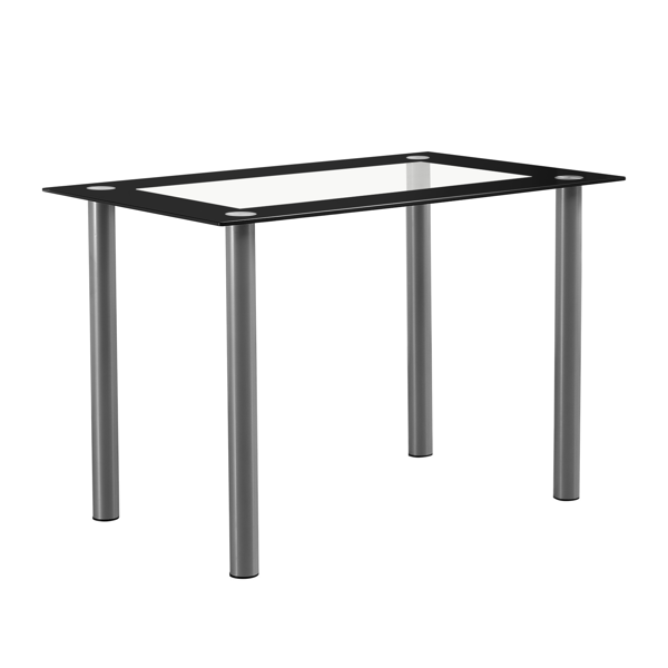 Table salle manger 110cm verre trempé