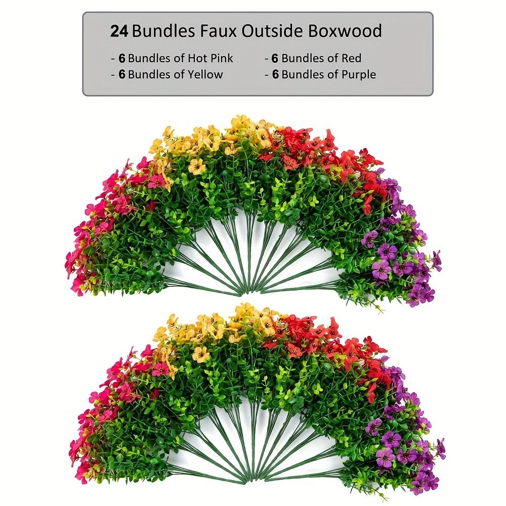 Décor Noël 24 bouquets fleurs artificielles plastique