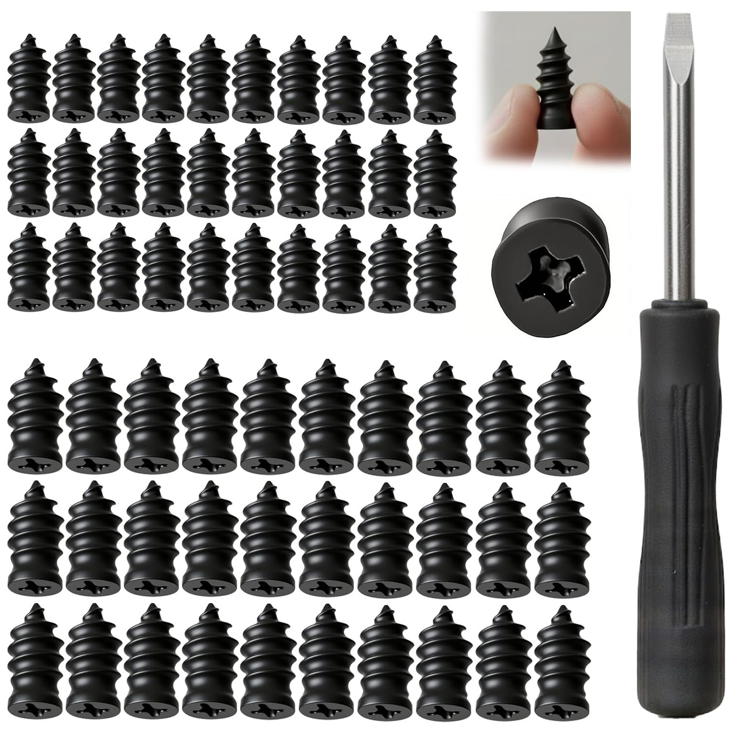 Kit réparation pneu 60 mèches caoutchouc crevaison voiture moto