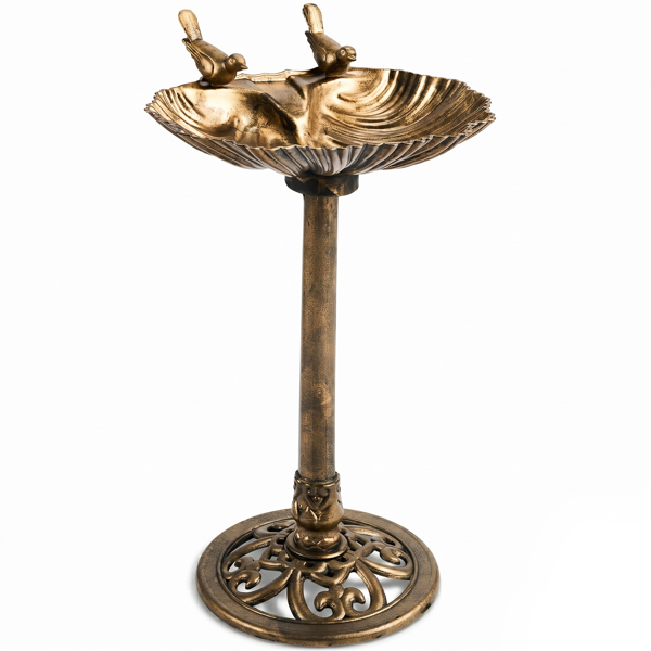 Bain d'oiseaux résine 50x36x81cm fontaine solaire 1,4W