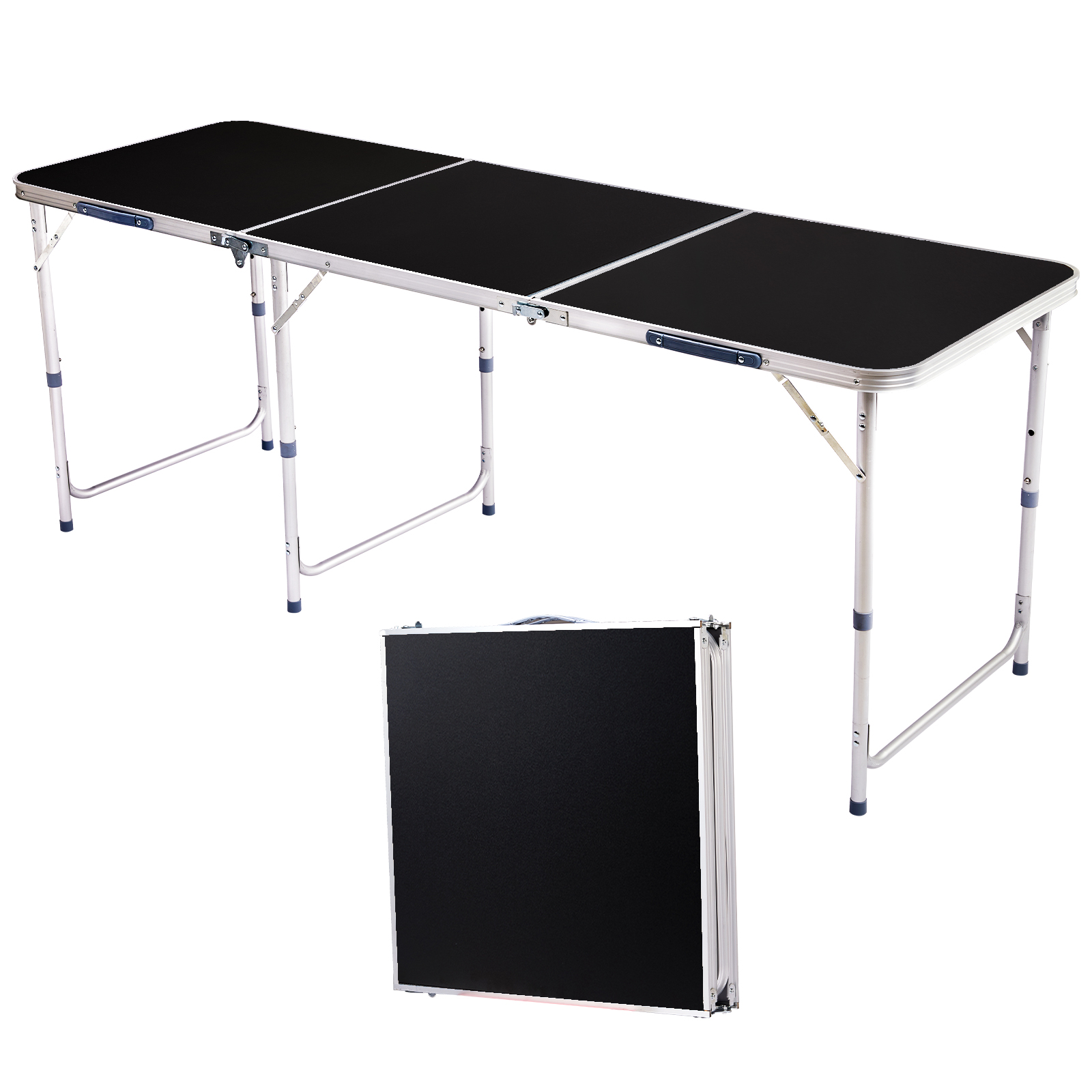 Table pliante aluminium 6 pi, hauteur ajustable, camping