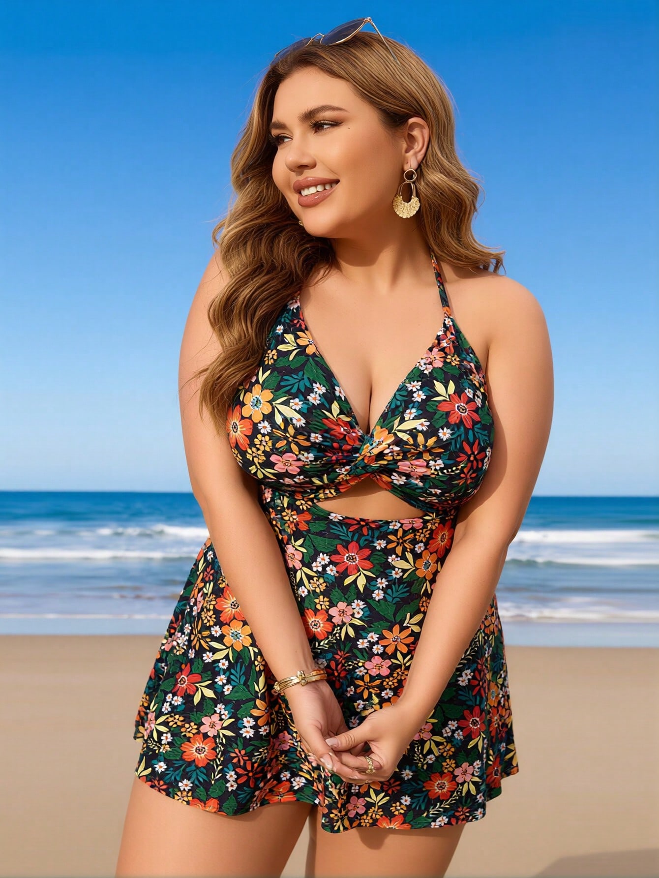2026 Robe maillot une pièce floral femme grande taille