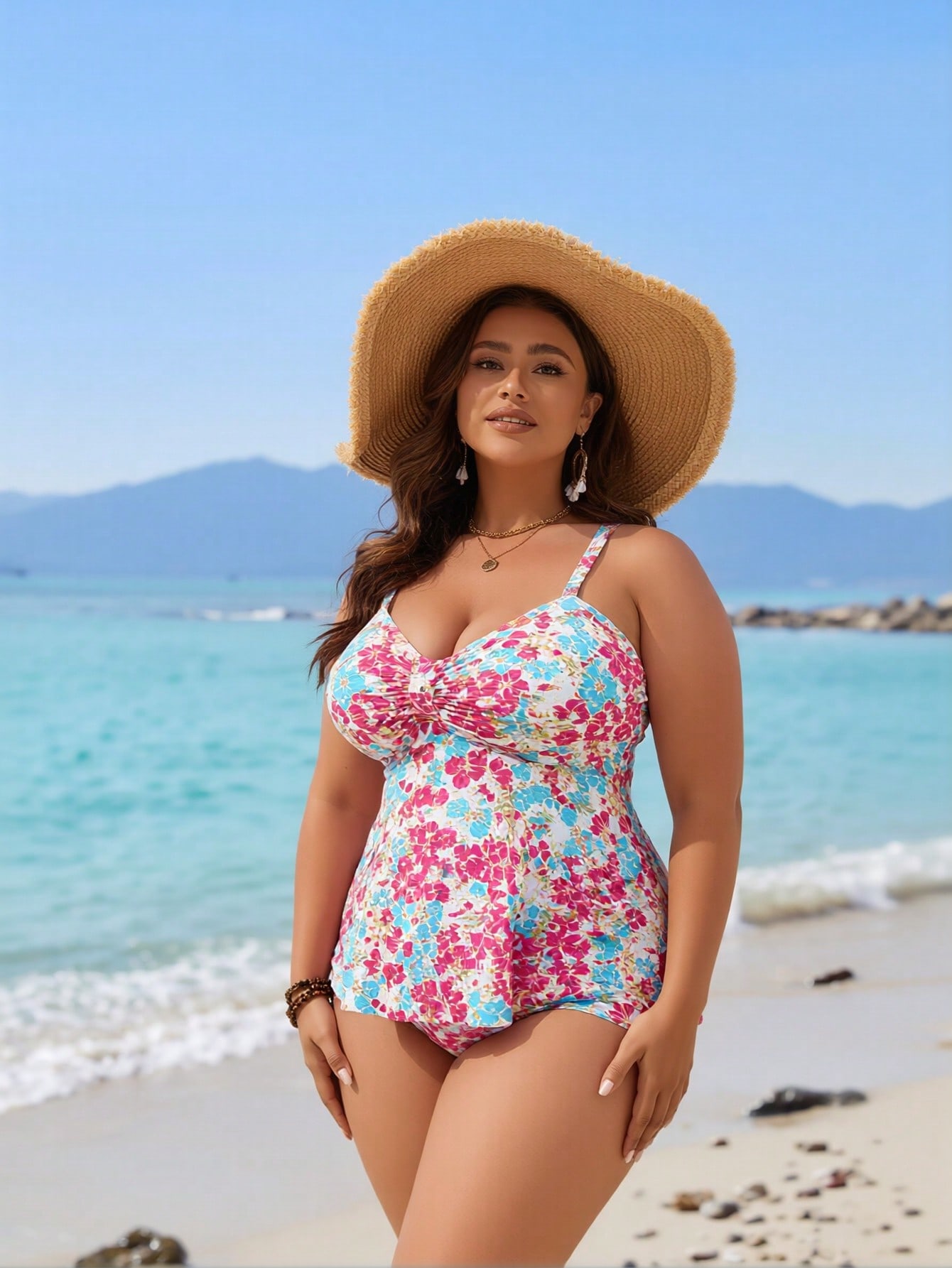 Maillot une pièce floral 2026 grande taille