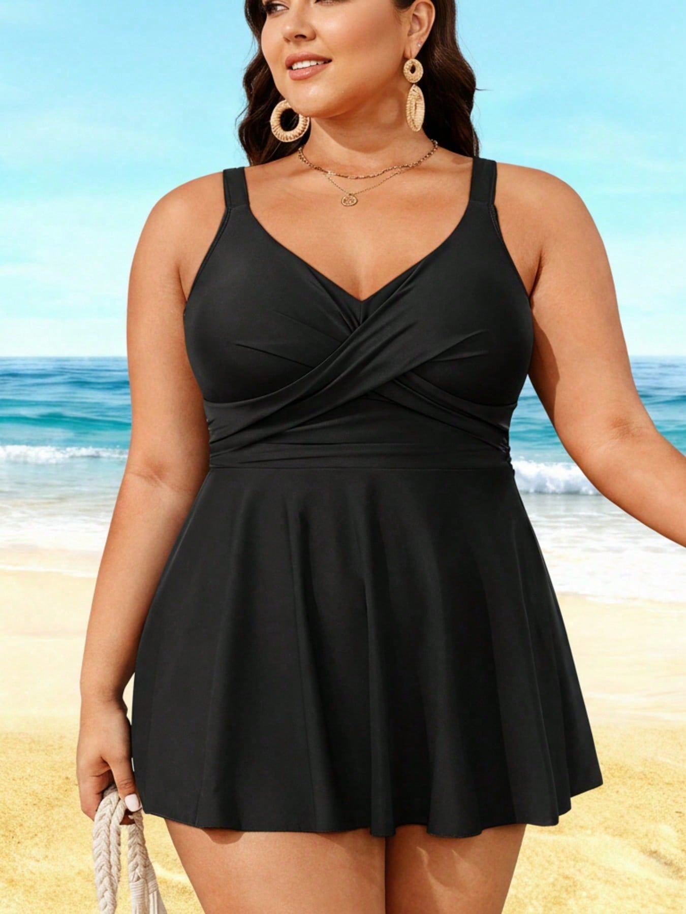 Robe maillot noire 2026 grande taille