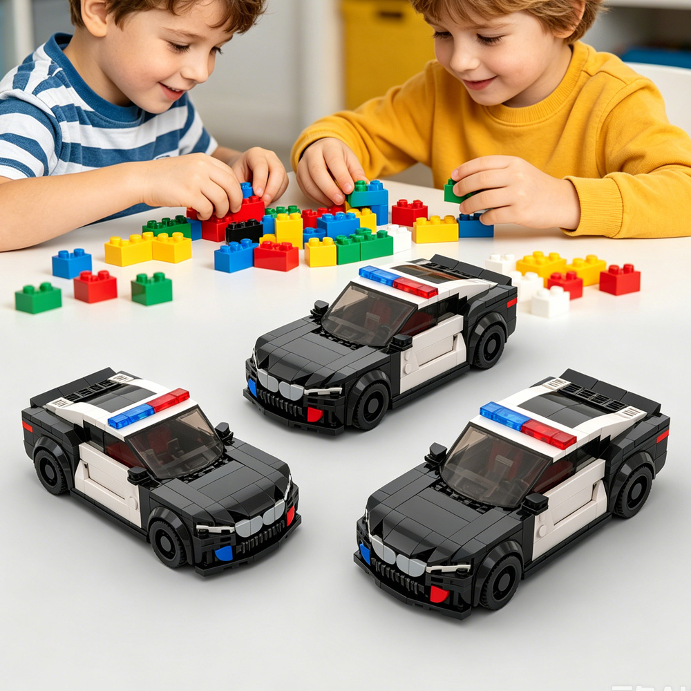 318PCS Blocs construction voiture police ville DIY