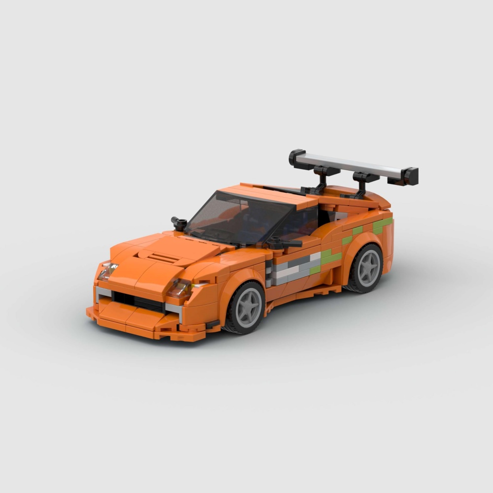 358 pcs blocs construction voiture sport MK4 orange