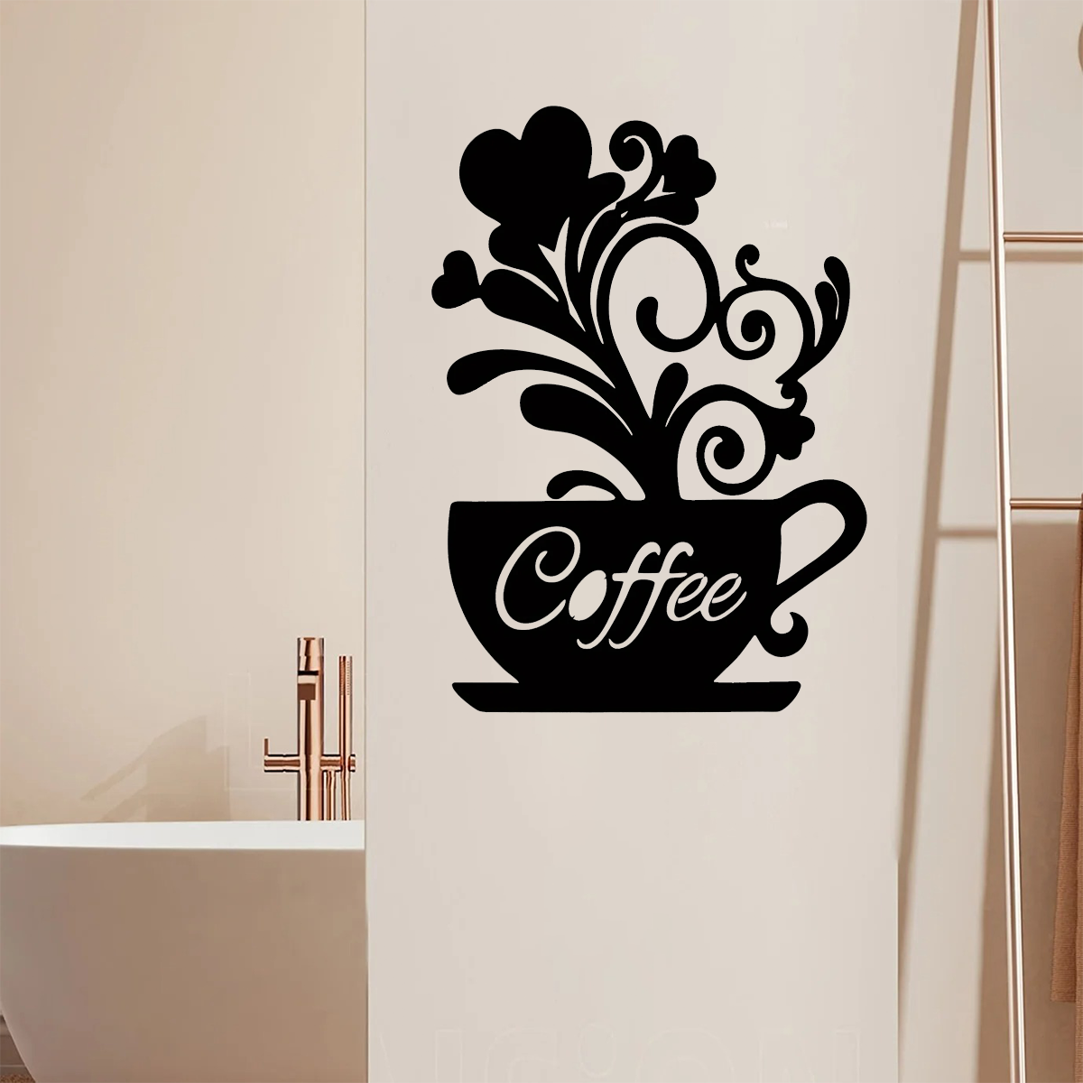 Enseigne métal café style industriel vintage rustique