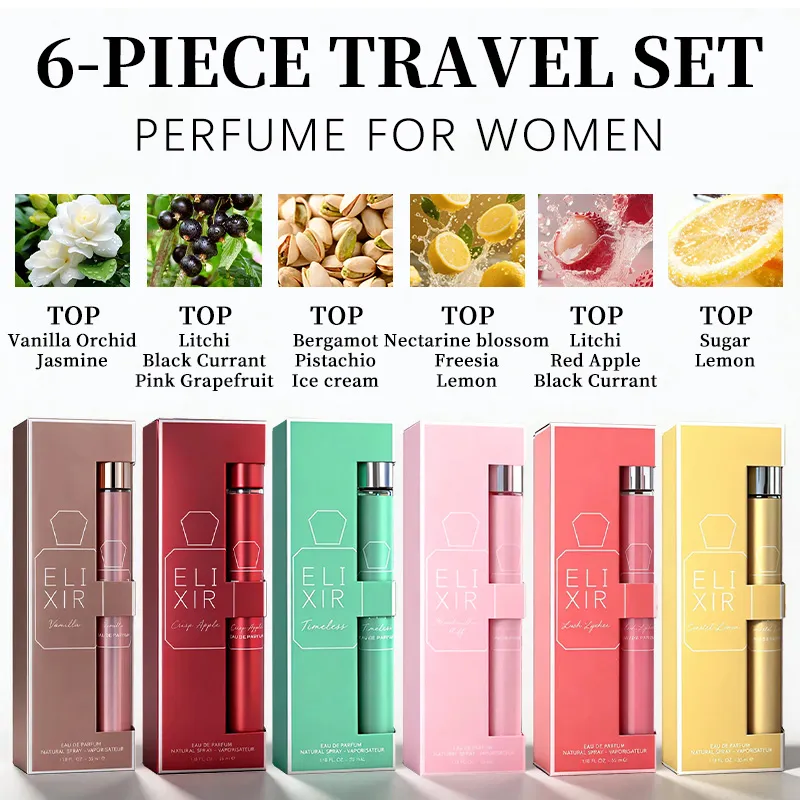Set 6 parfums voyage 35ml femme gourmand floral