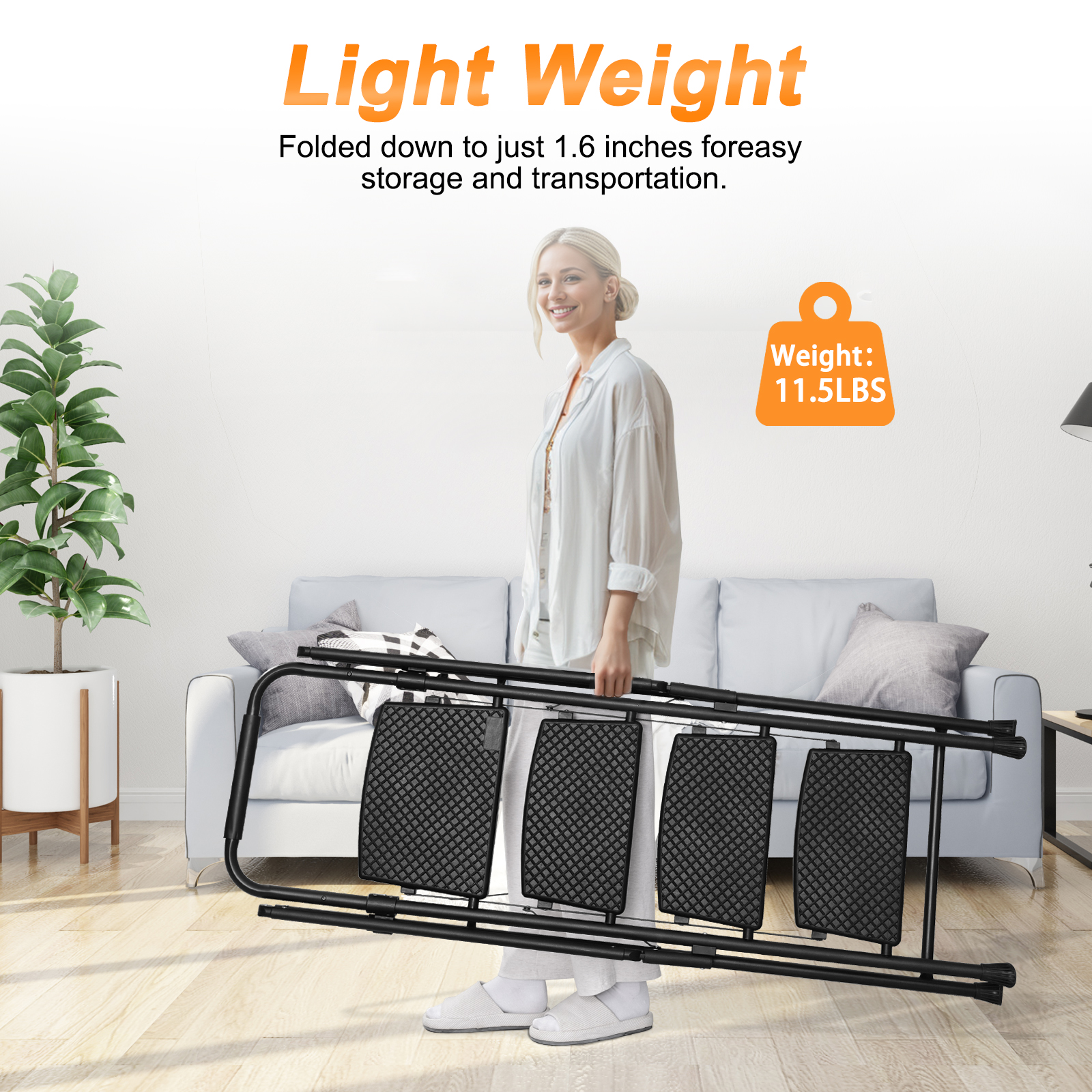 Escabeau pliable cadre robuste rangement facile