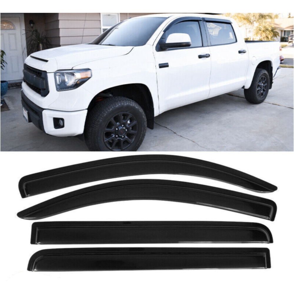 Visières Toyota 2007-21 Tundra Crewmax pluie 4 pcs