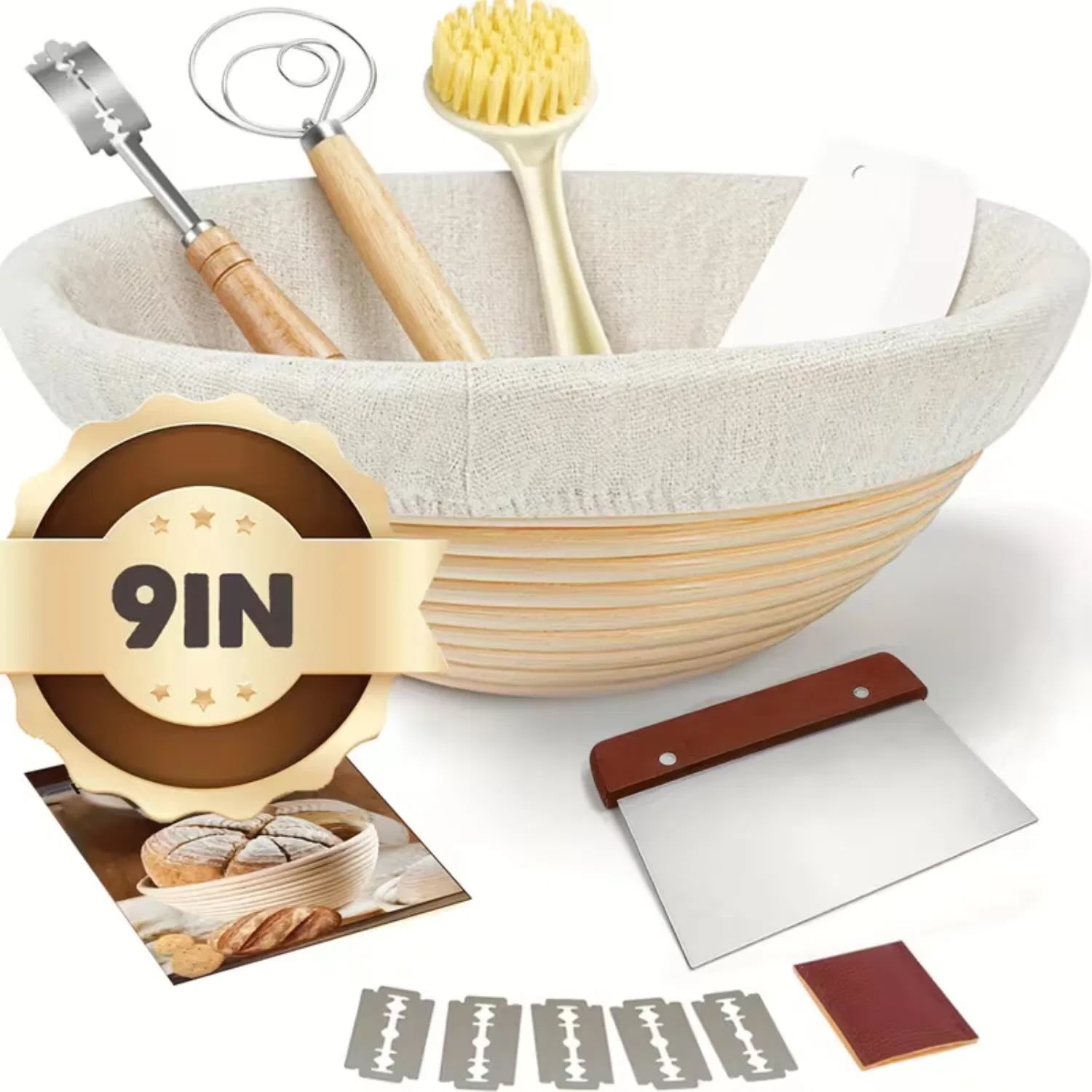 Panier levée pain levain 9 po kit démarrage fournitures boulange
