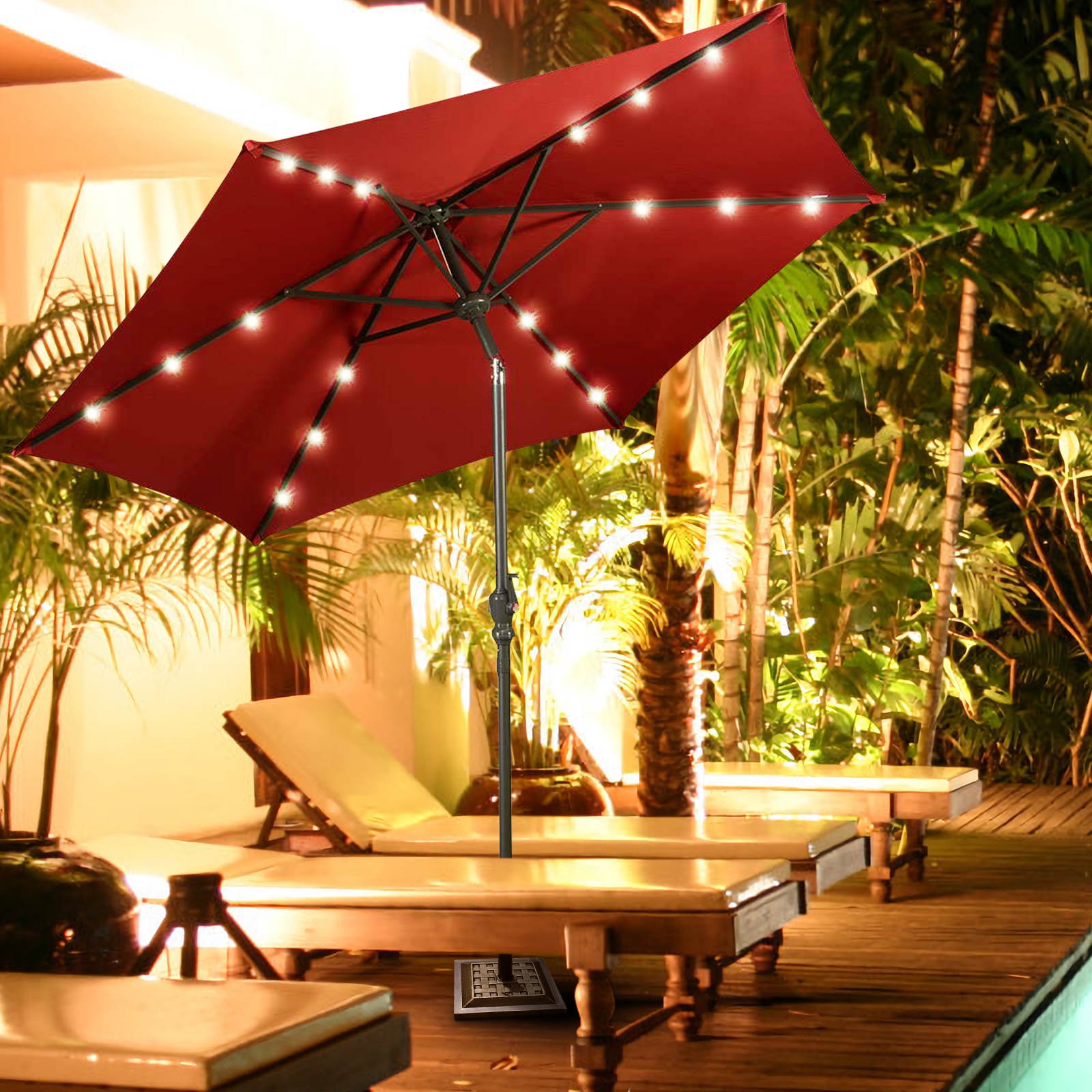 Base parasol carré 17,5po 30 lbs extérieur