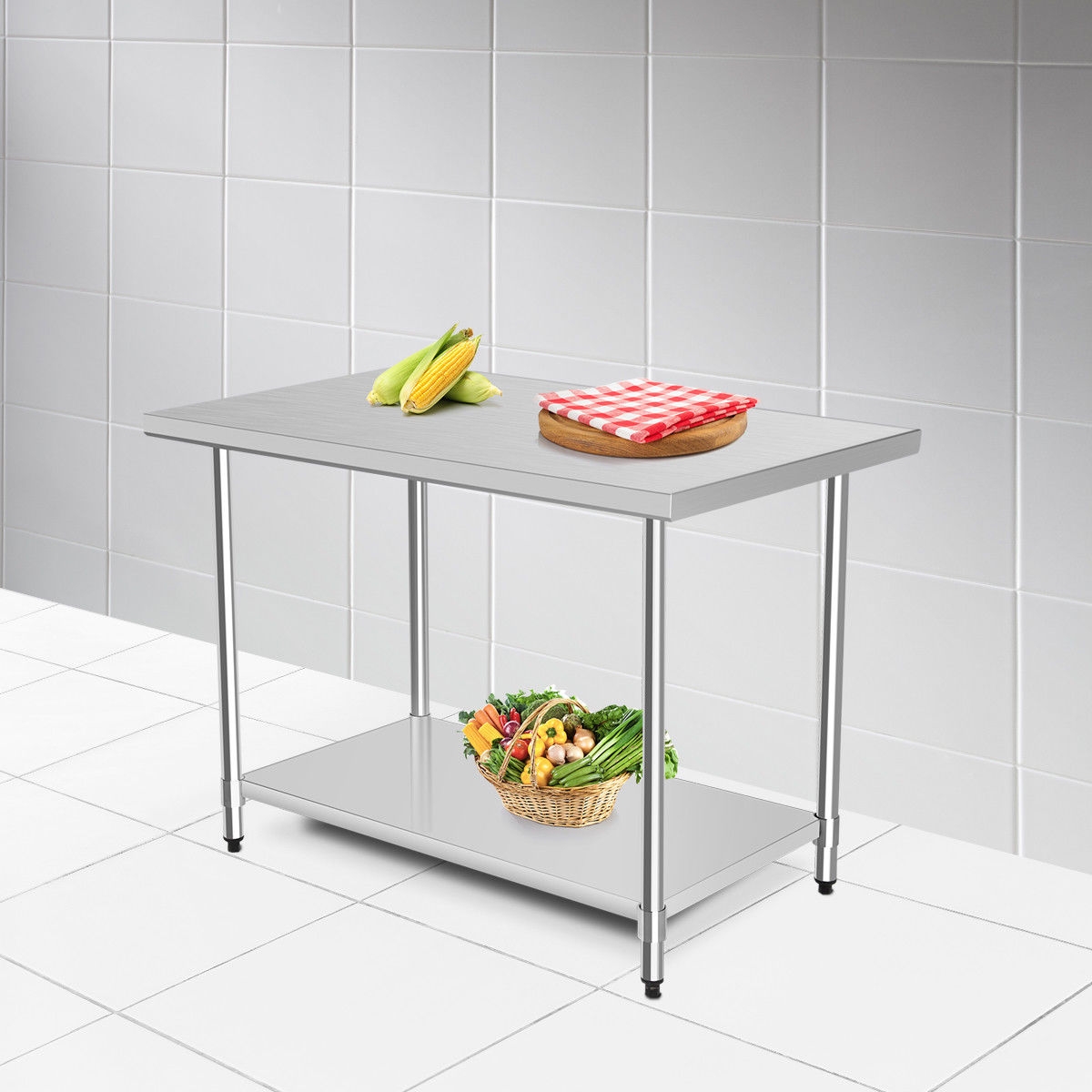 Table inox cuisine commerciale 30 x 48 po