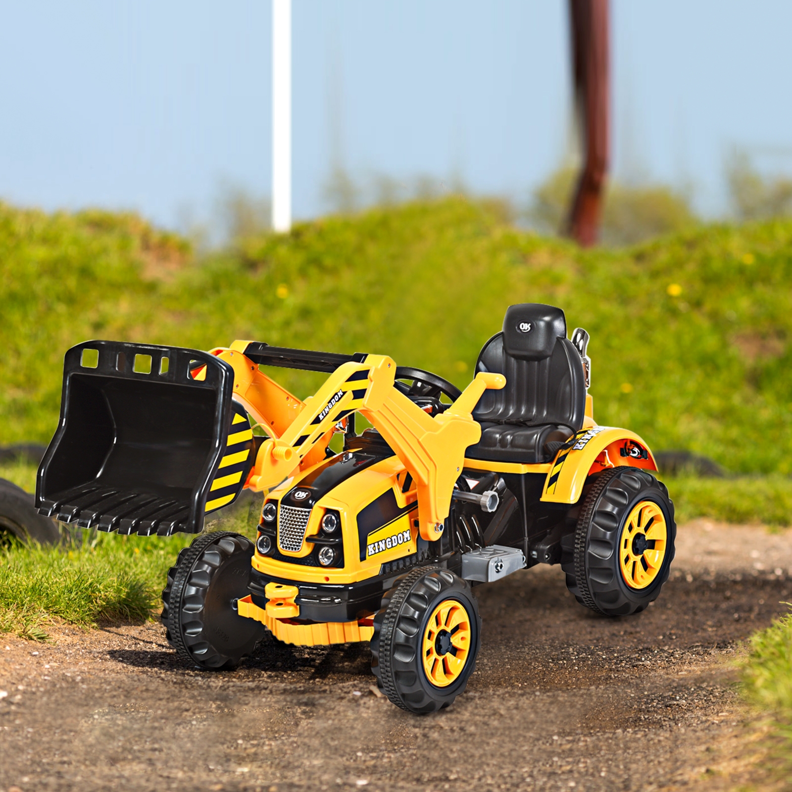 Camion enfant 12V batterie jaune