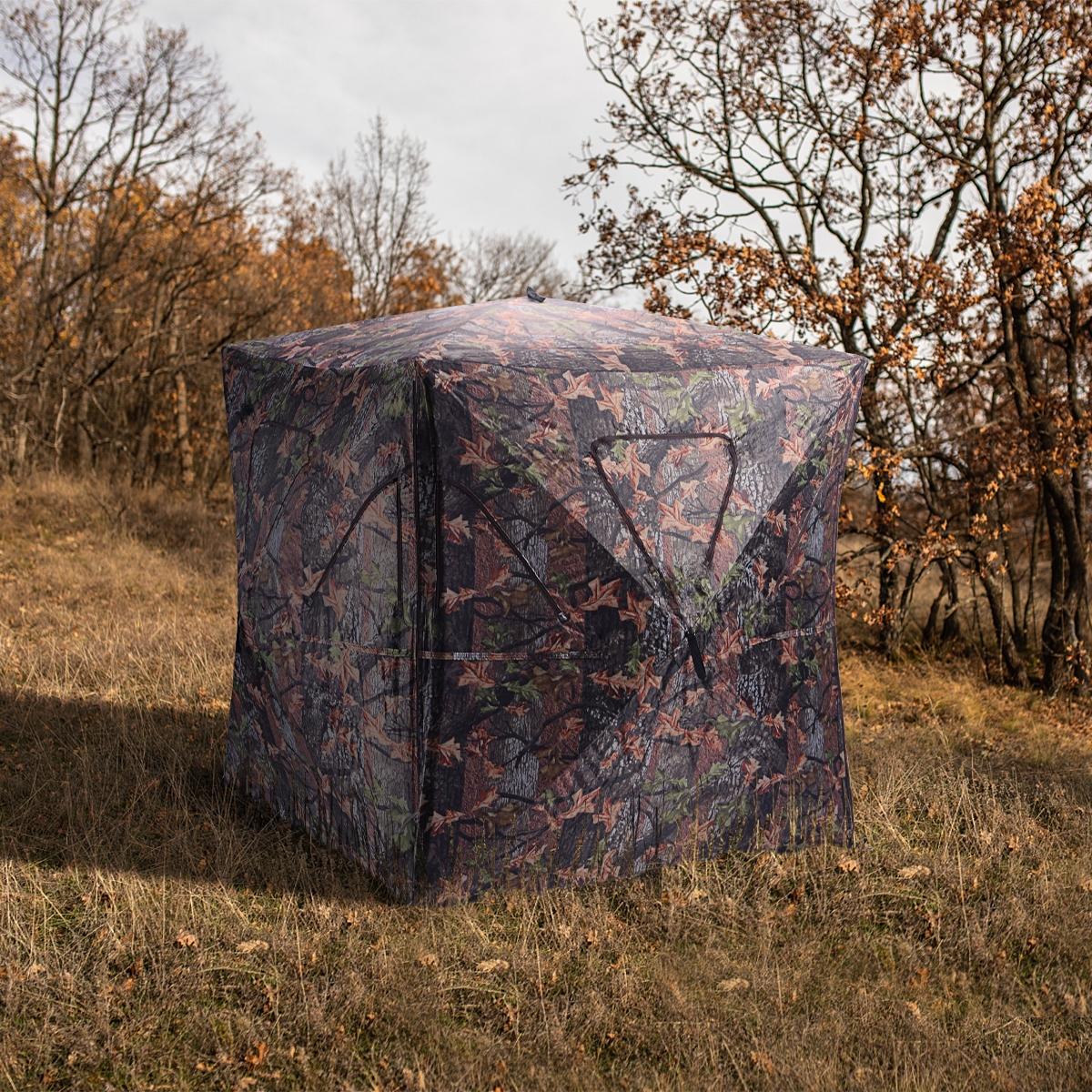 Abri chasse portable camouflage, pop-up, original chevreuil