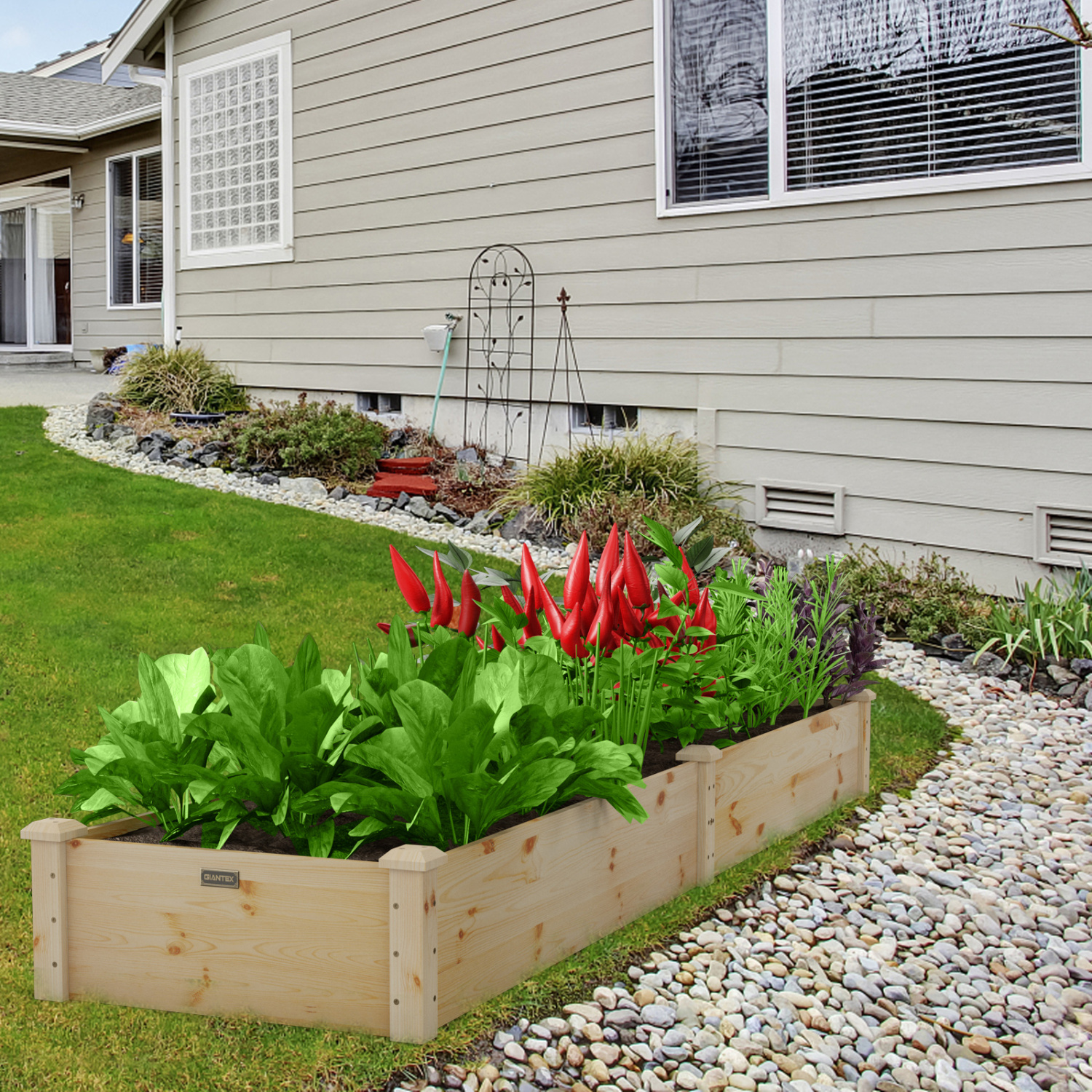 Jardinière surélevée bois légumes terrasse patio balcon