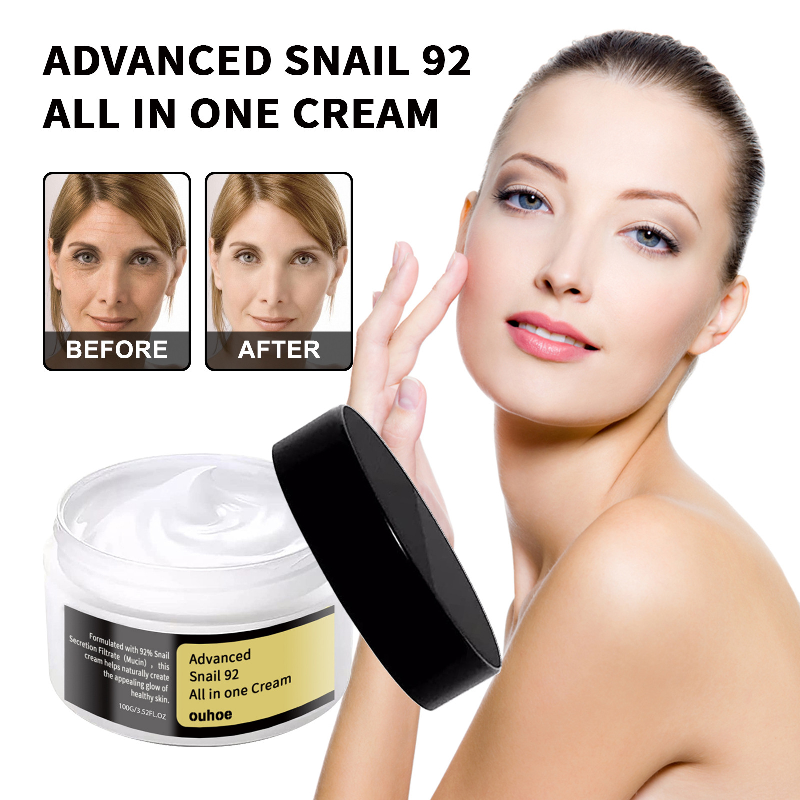 OUHOE Crème escargot douce hydratante fermeté soins visage