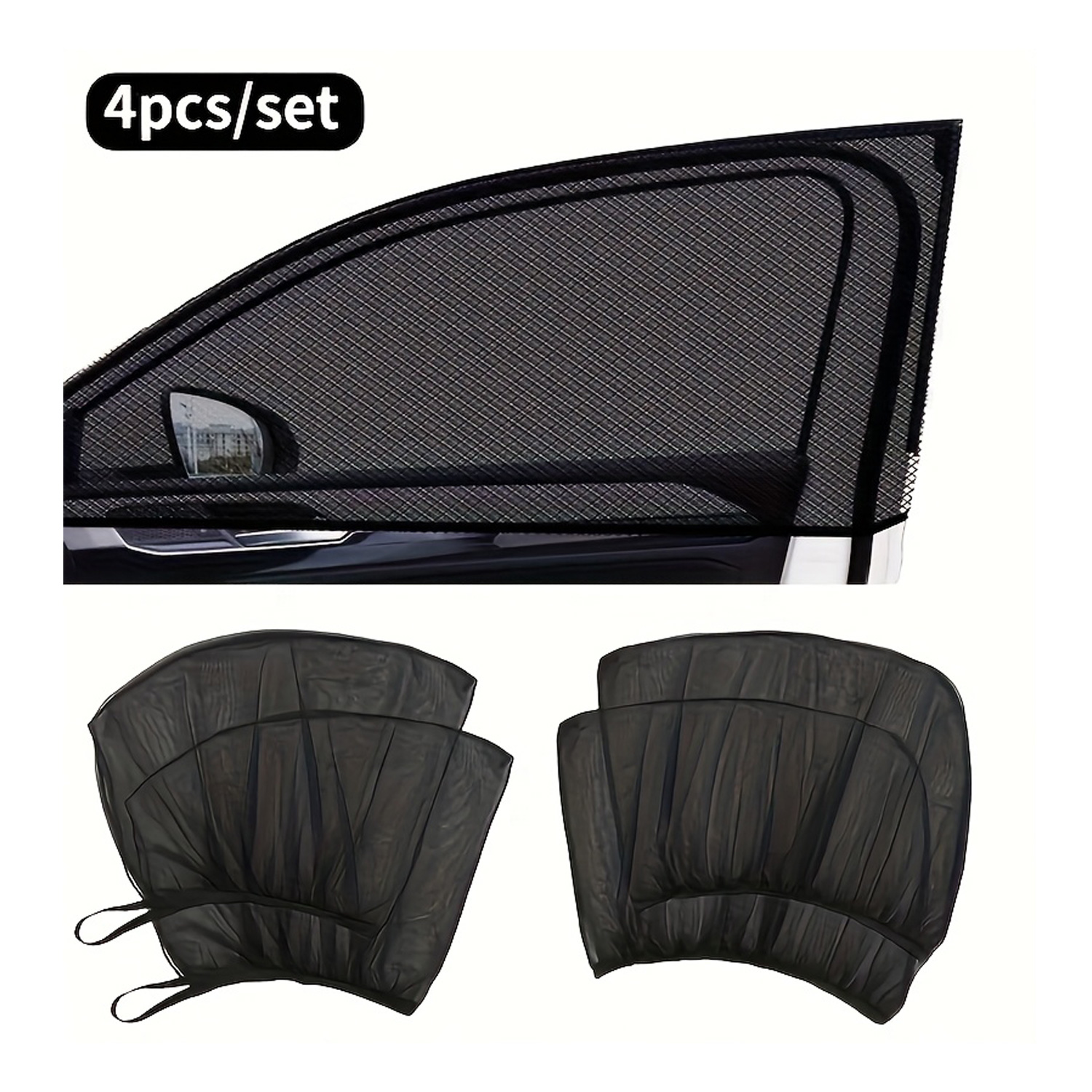 Rideau moustiquaire voiture - Protection UV côté fenêtre