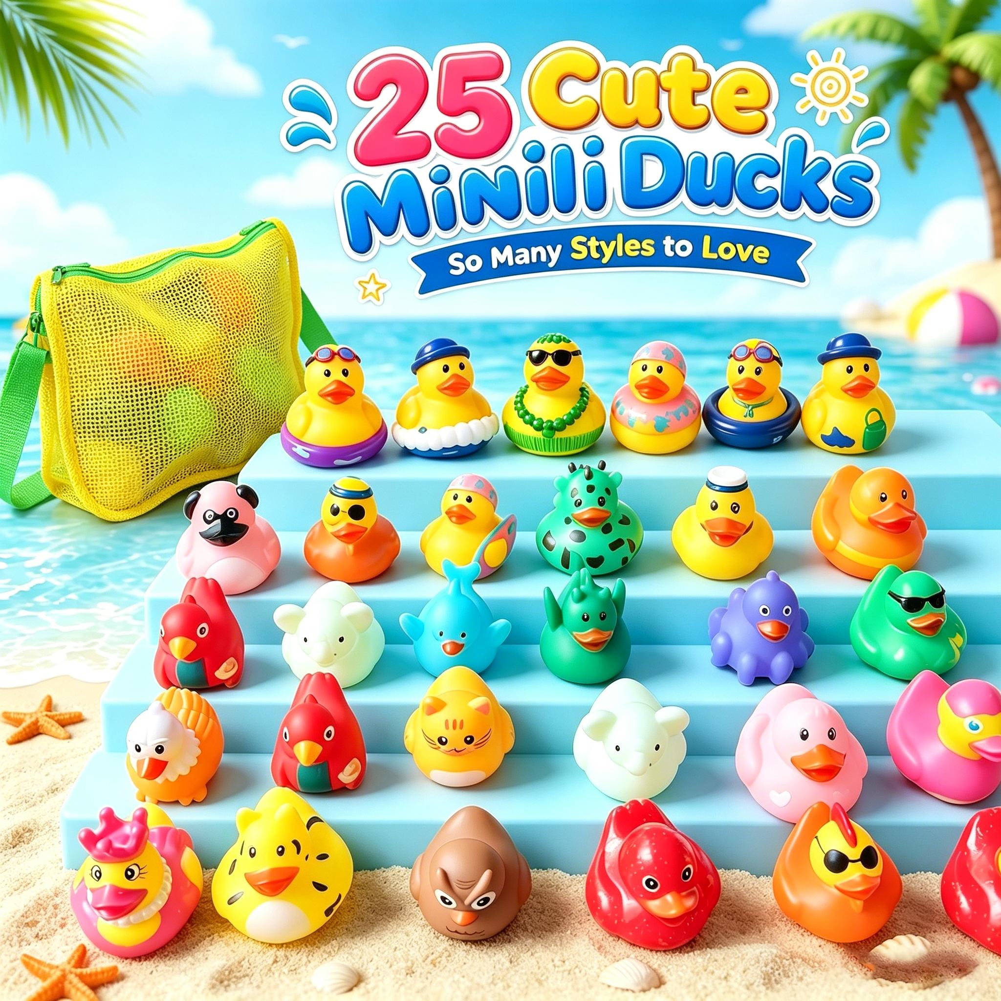 Canards miniatures caoutchouc jouets bain enfants