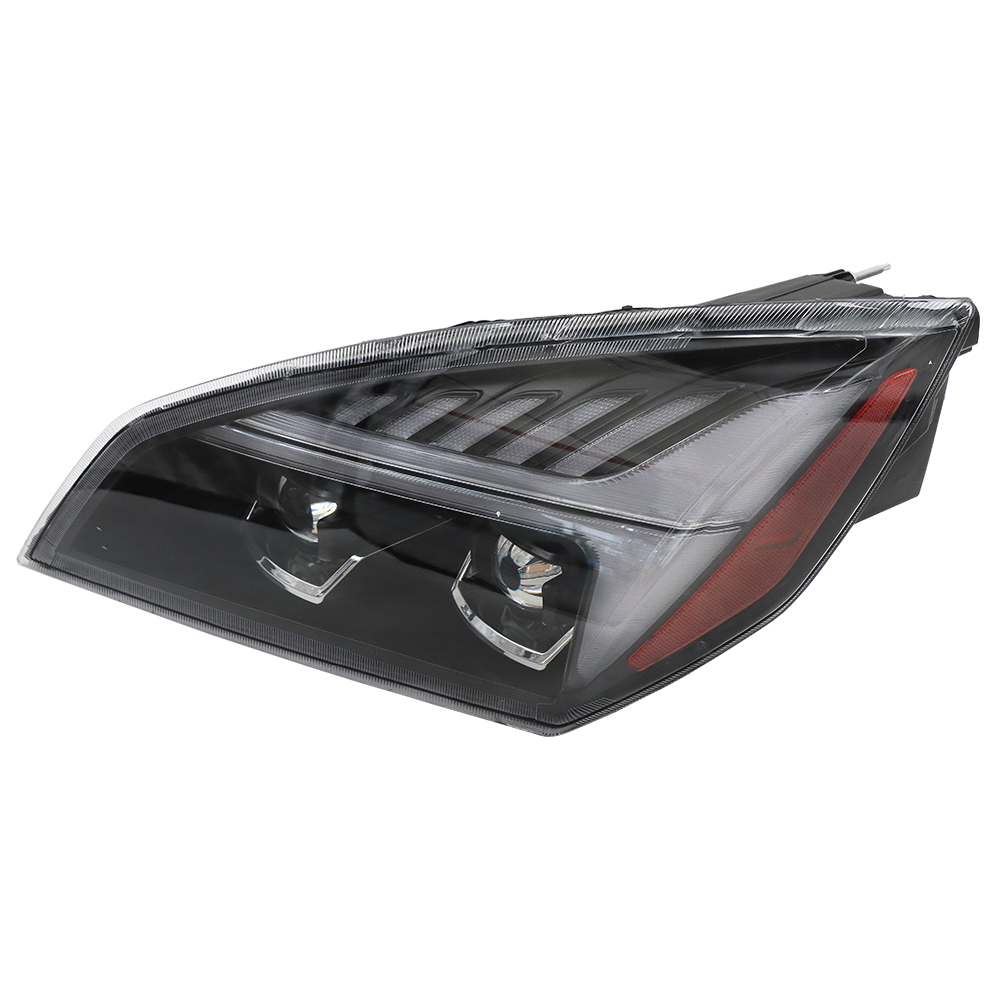 Phares noirs Freightliner Cascadia 2018+, projecteur LED