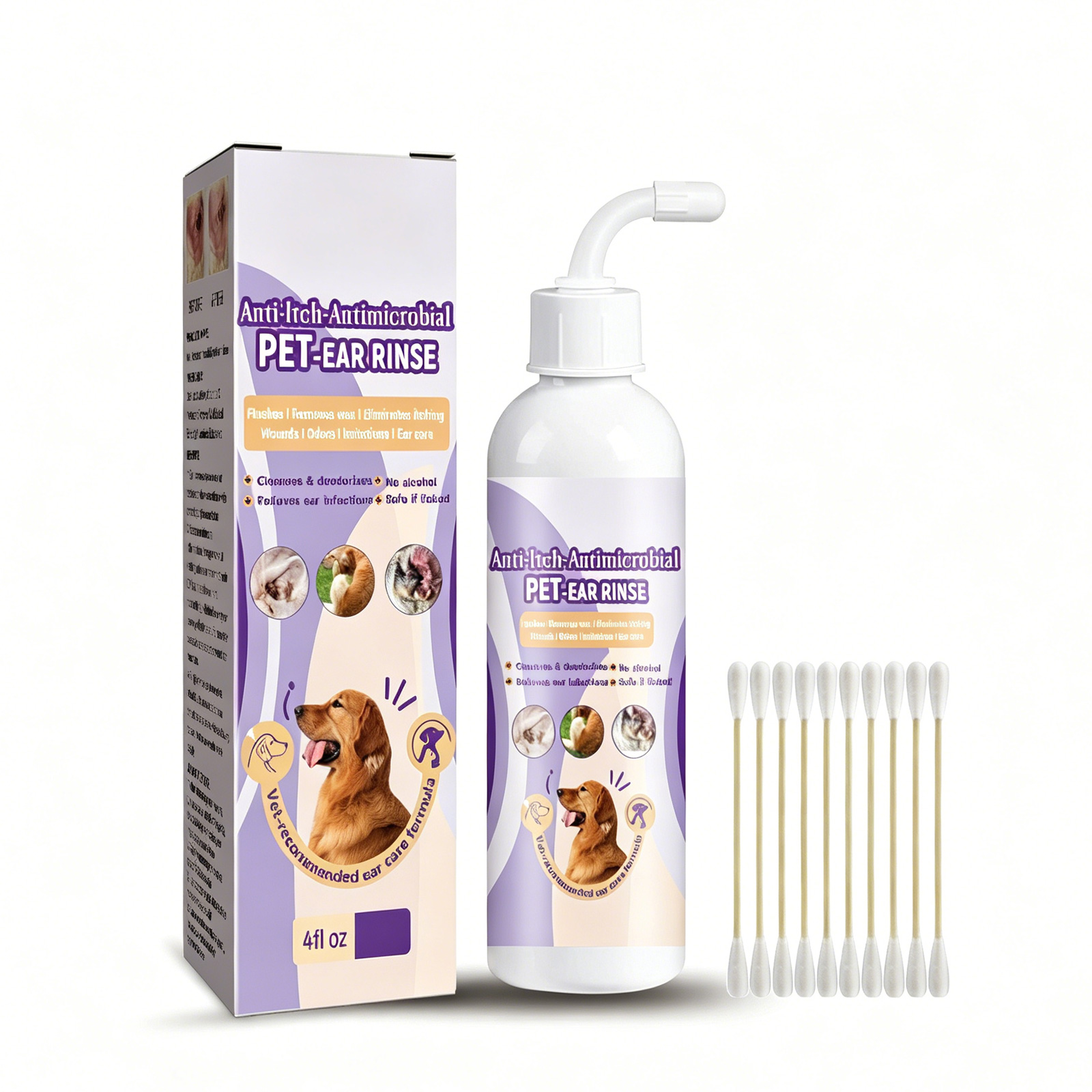Nettoyant auricule 118ml glycérine pour chien/chat