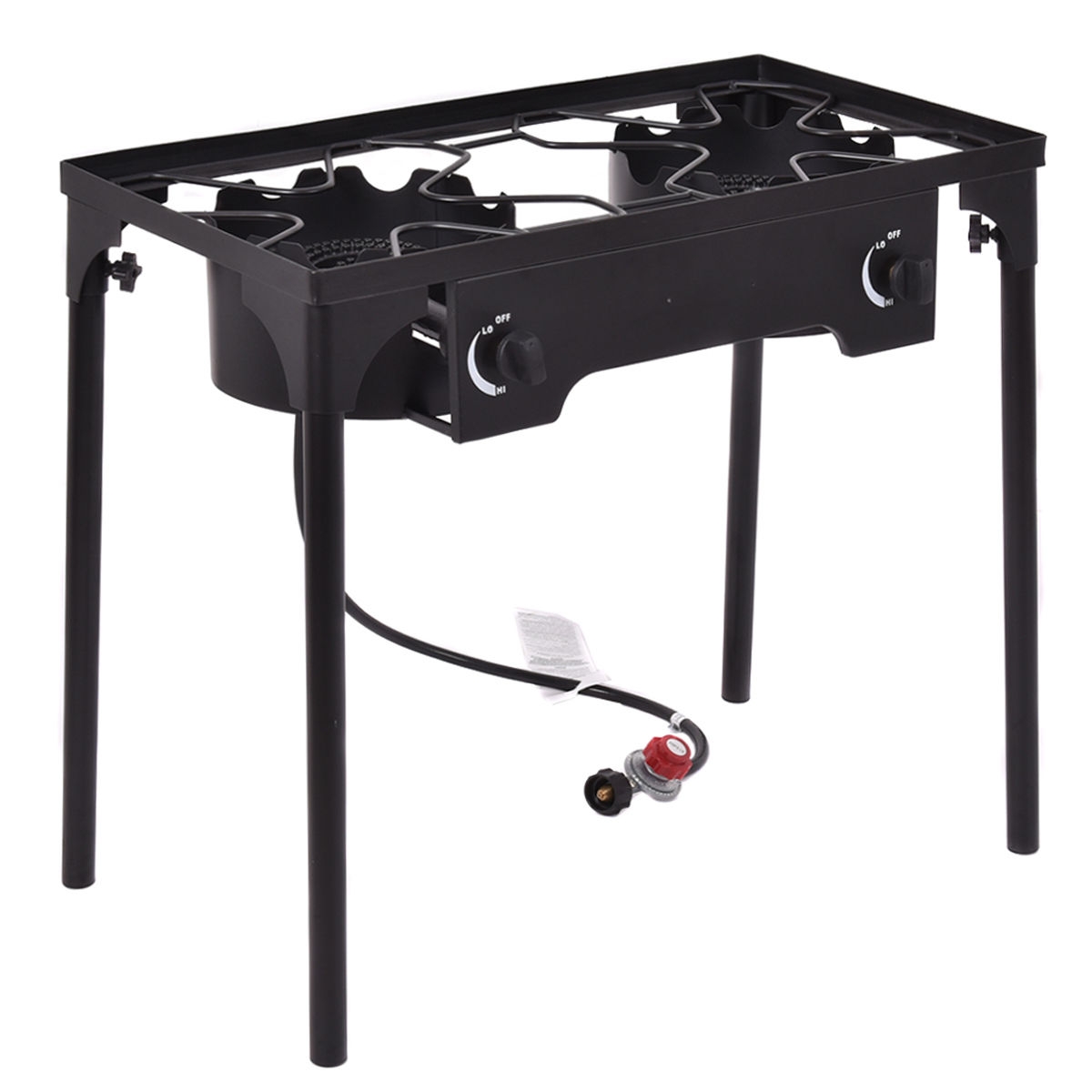 Poêle BBQ extérieur double brûleur, 150000 BTU