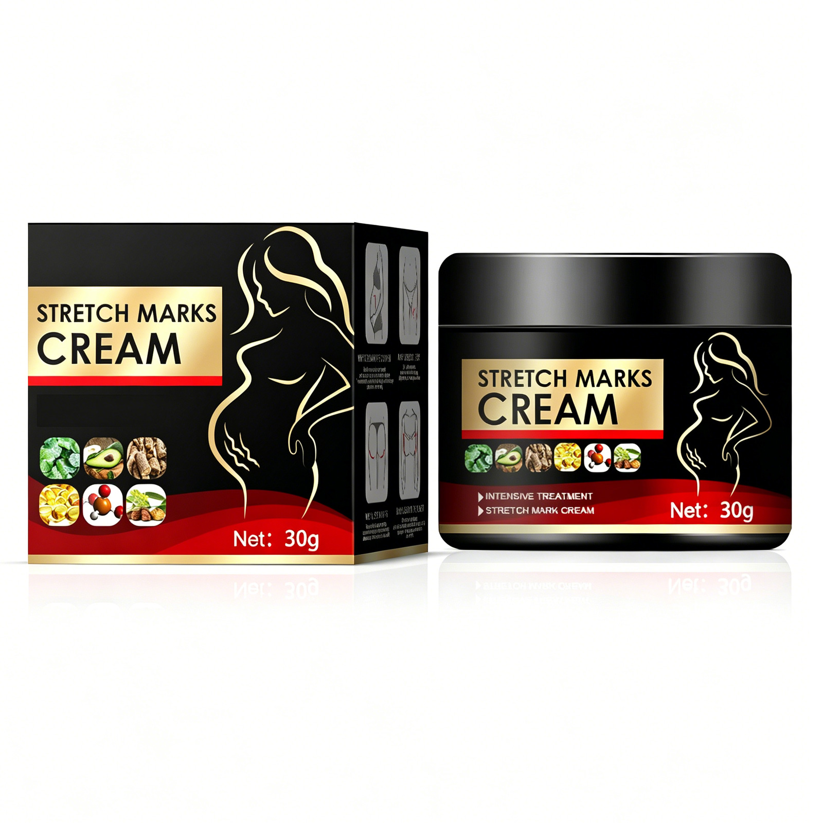 Crème vergetures postpartum nourrissante raffermissante, 30g