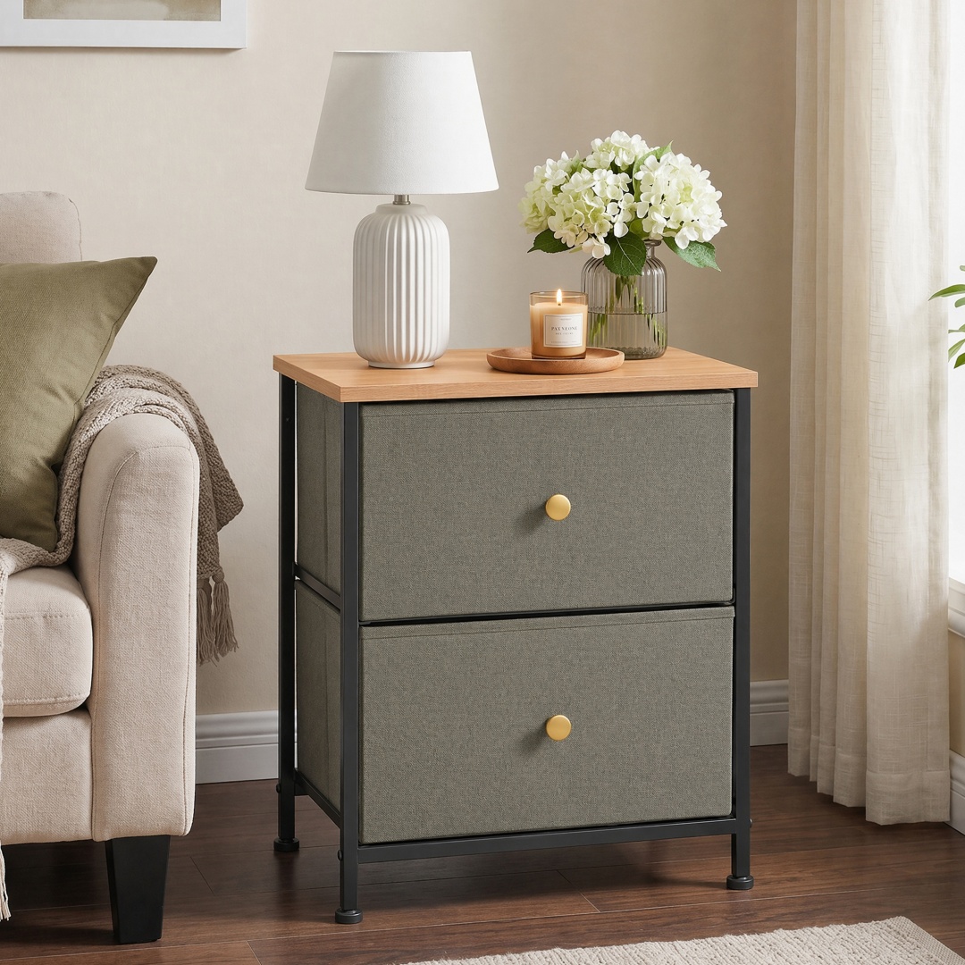 Table chevet 2 tiroirs 20 po chambre salon