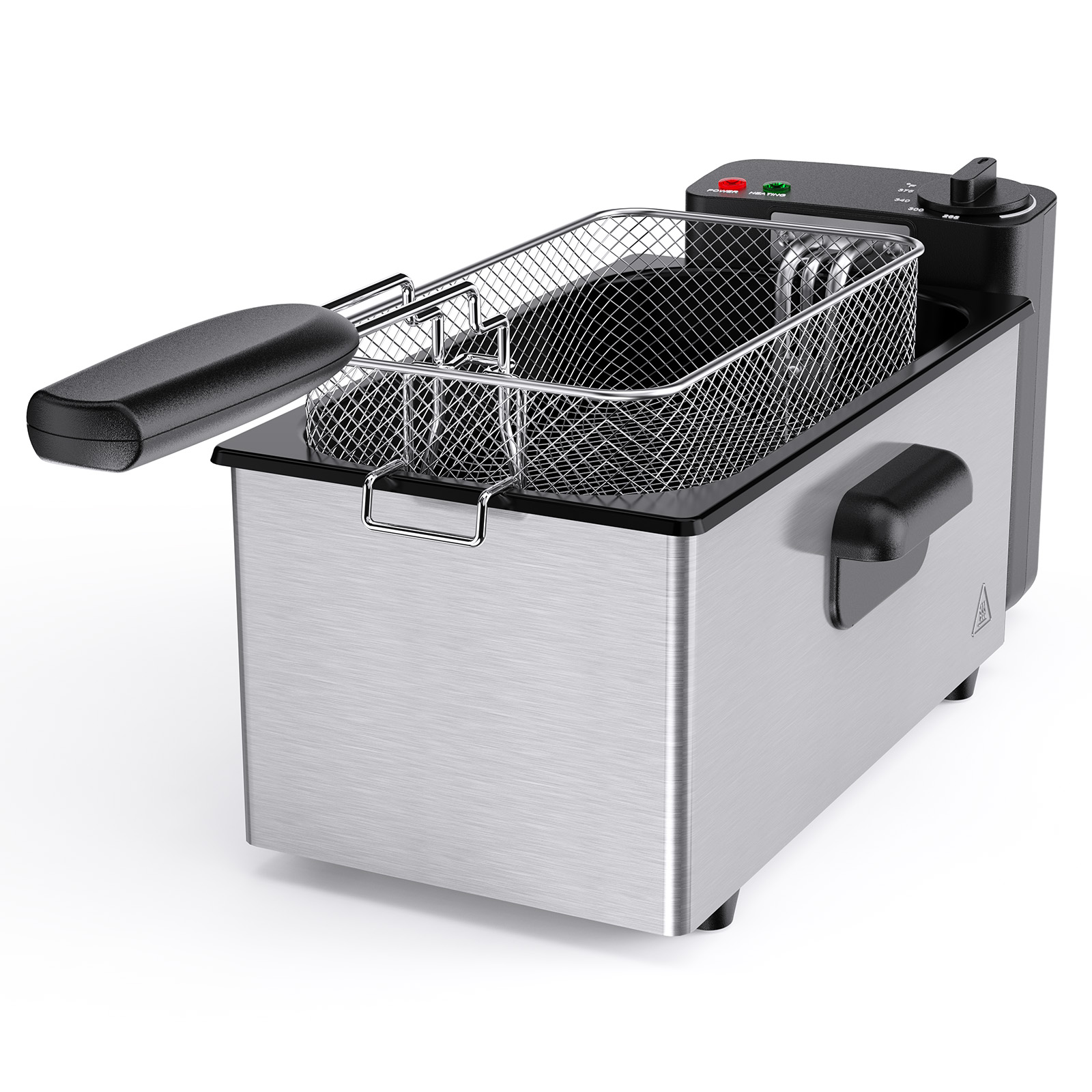 Friteuse acier inoxydable 1500W avec fenêtre d'observation