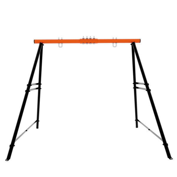 Ensemble balançoire cour, cadre A métal, orange, sans siège