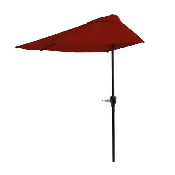 Parasol demi-rond 9 pi balcon terrasse rouge Walmart