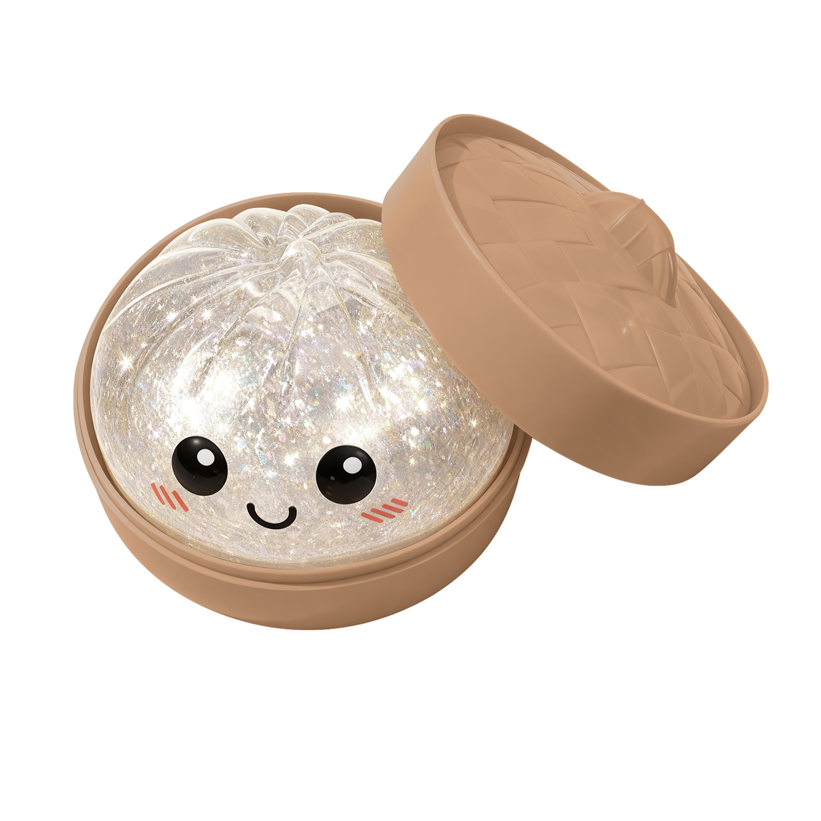 Jouet à presser bun glitter transparent kawaii