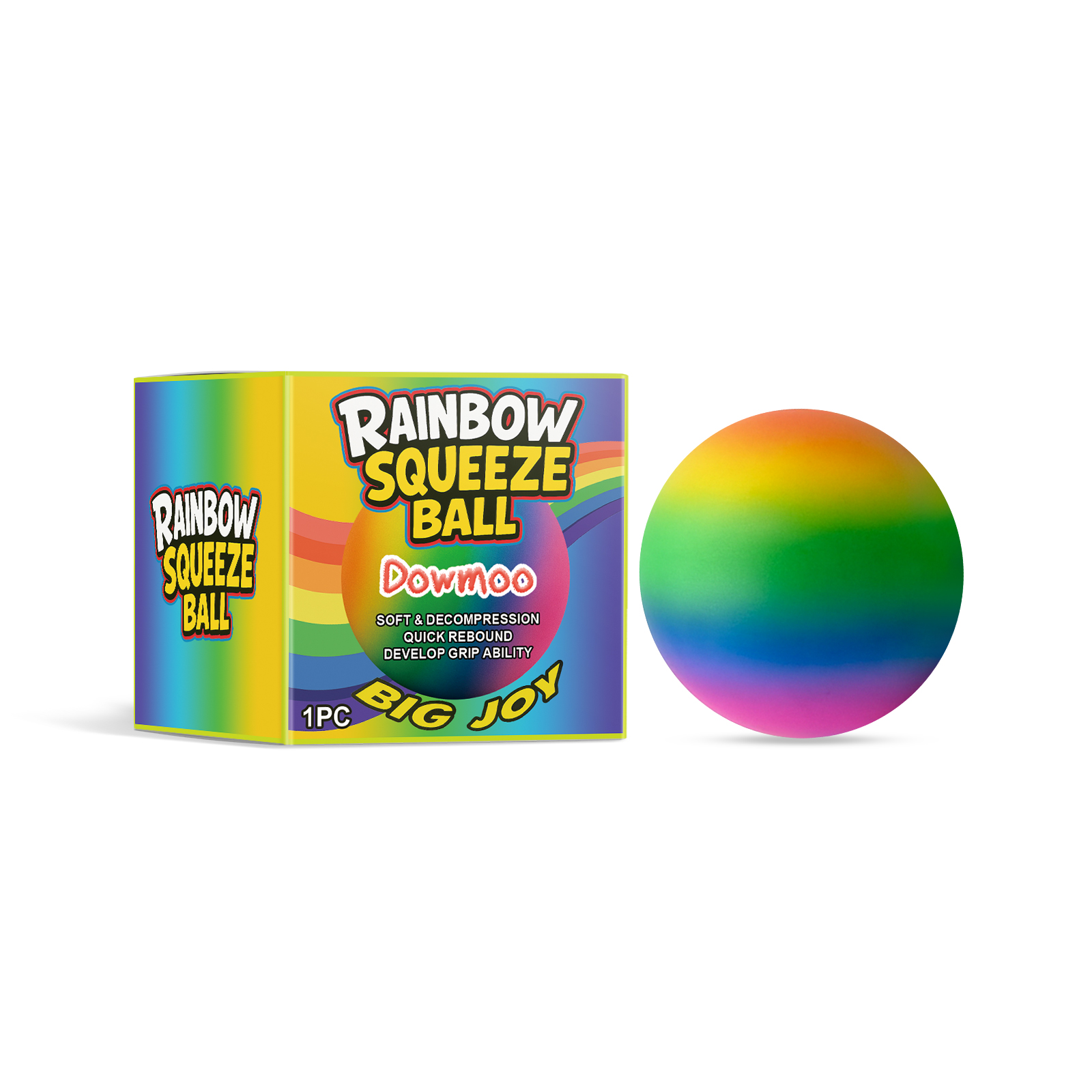 Ballon anti-stress arc-en-ciel, jouet fidget changement couleur