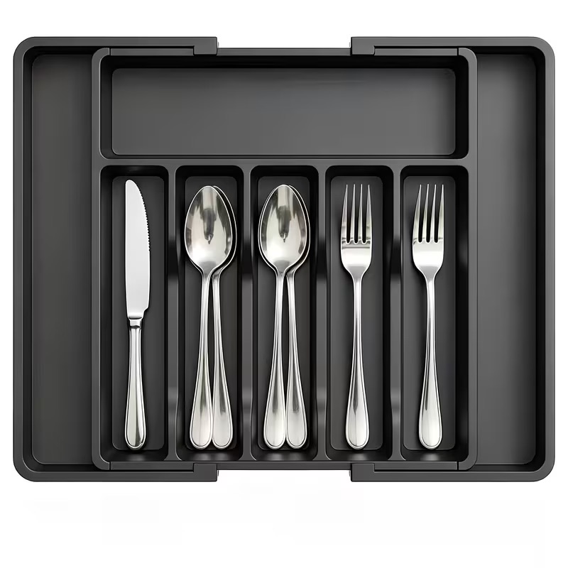Bac ustensiles cuisine ajustable plastique