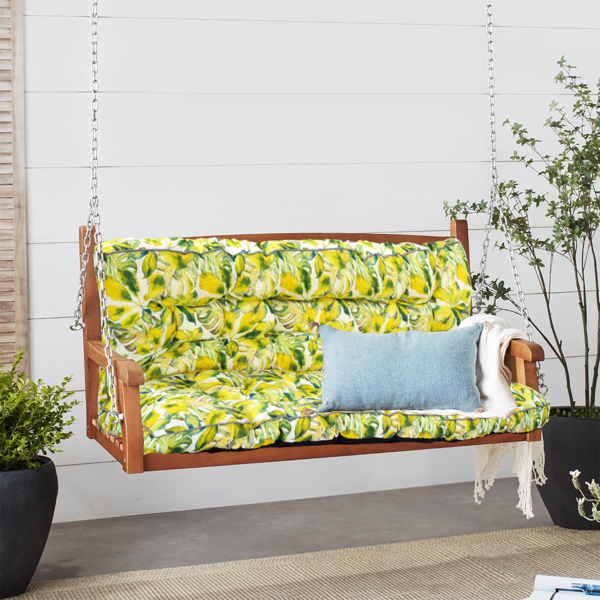 Coussin balançoire 63 po, imperméable 4po épais avec dossier-Caisu