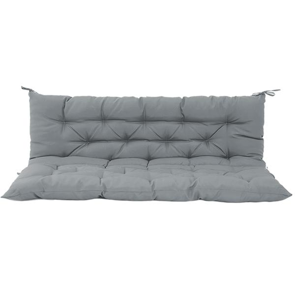 Coussin balançoire 70 po, imperméable 4po épais avec dossier gris