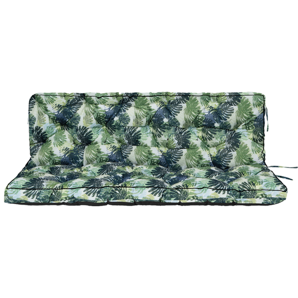 Coussin balançoire porch 55po étanche 4po épais, motif palmier