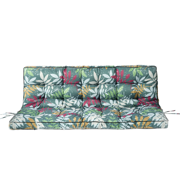 Coussin balançoire porch 55po étanche 4po épais, dossier liens